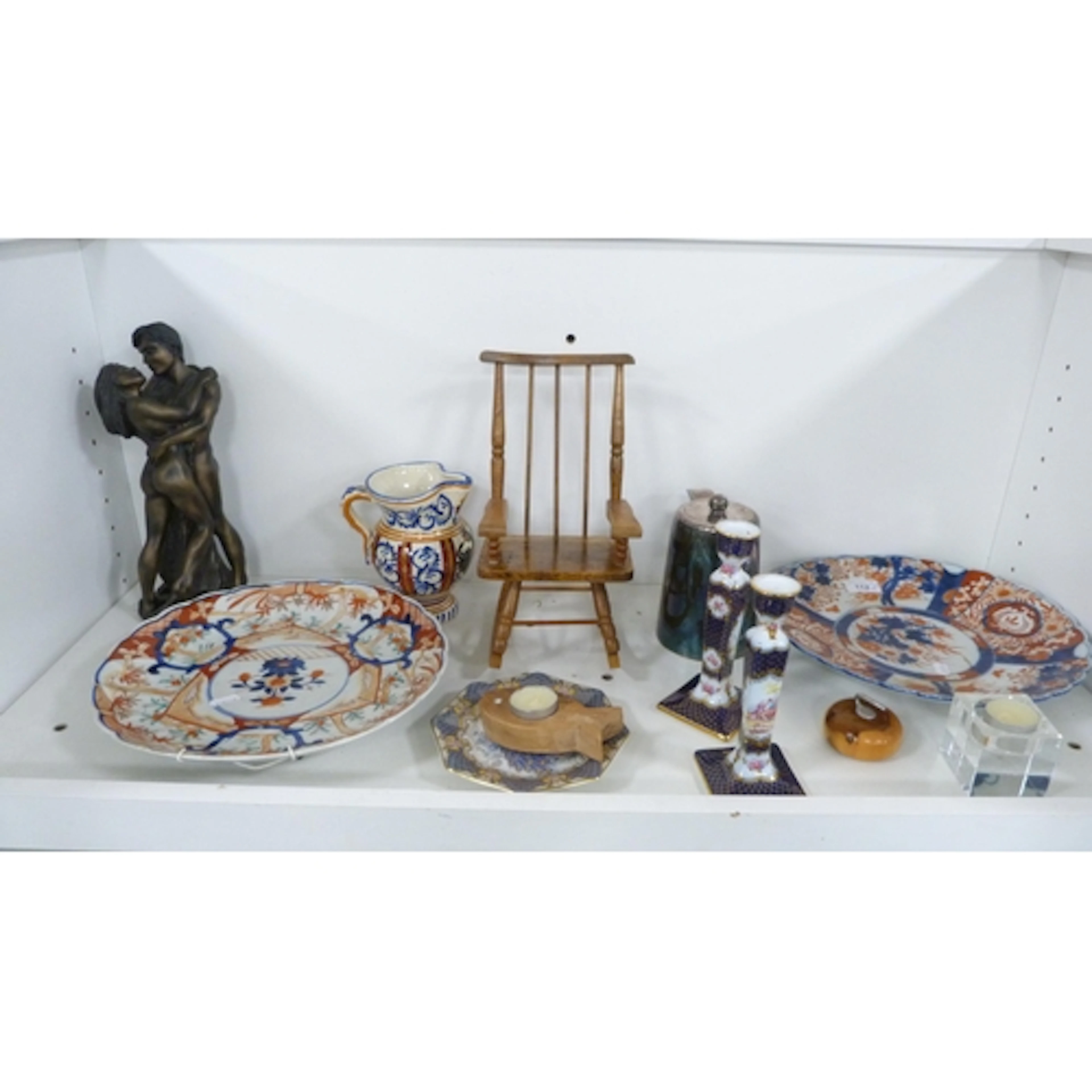 Two Japanese Taisho period Imari wall plates, hotel plate wa...