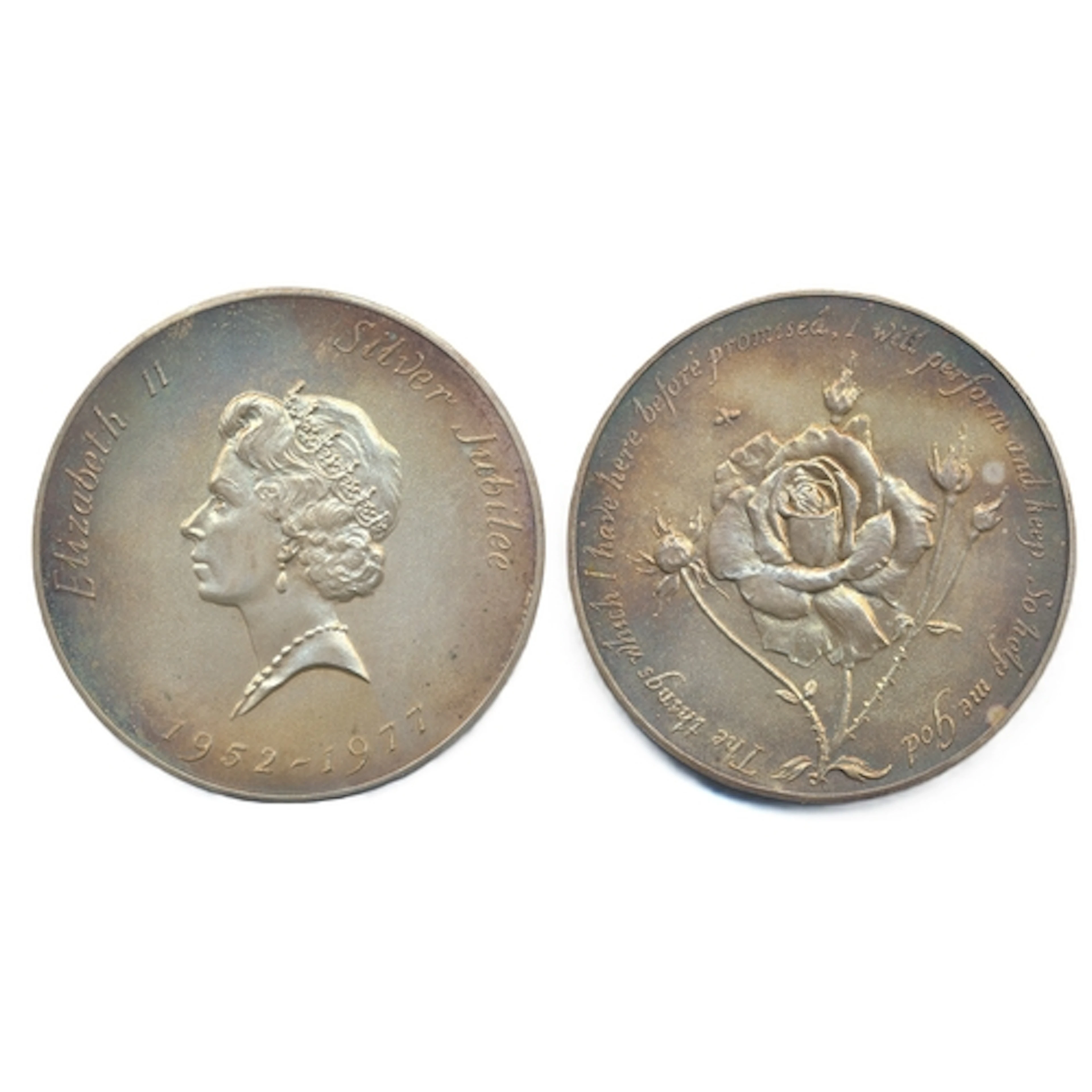 1977 silver Commemorative Medal in honour of the Silver Jubi...