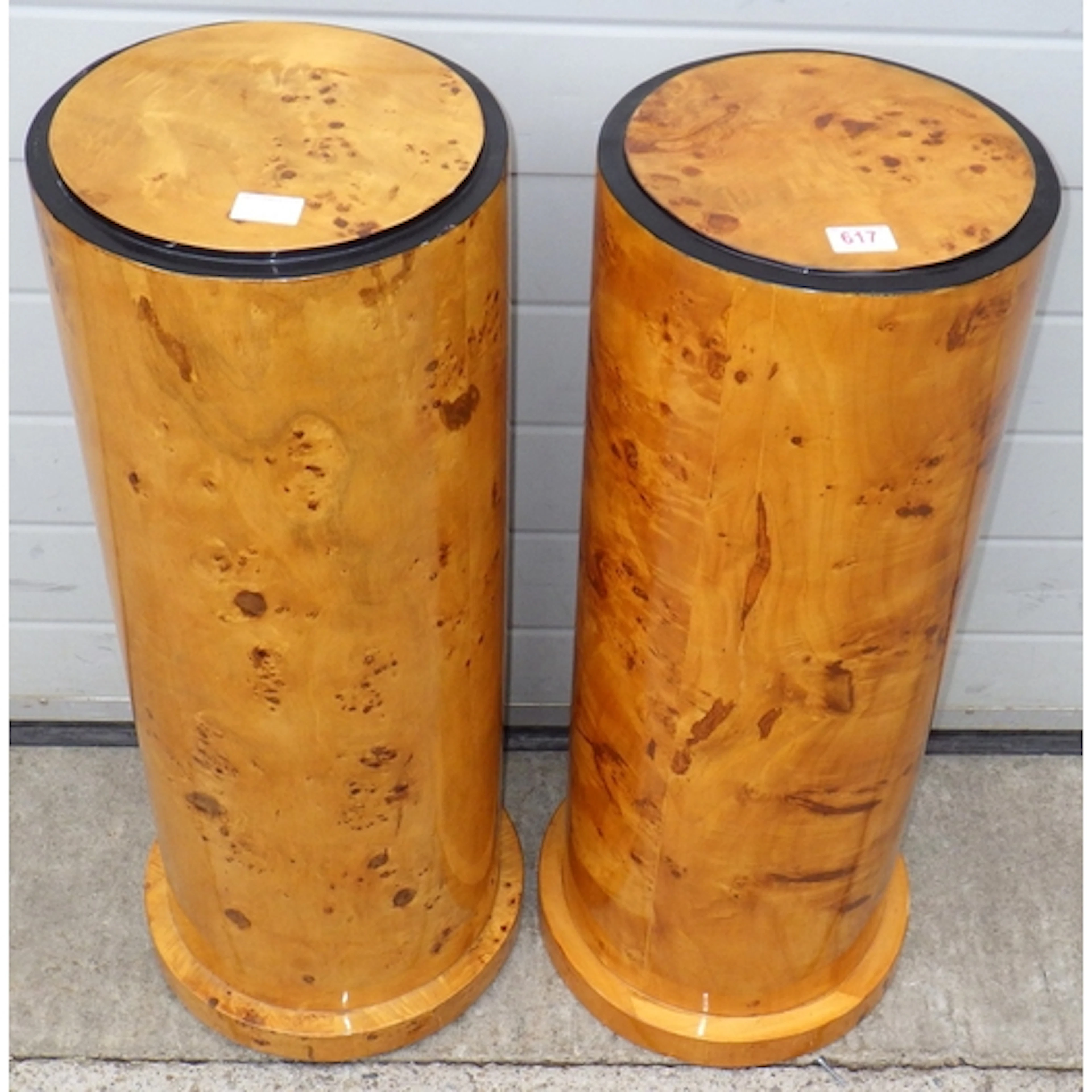 A Pair of Art Deco style column pedestals