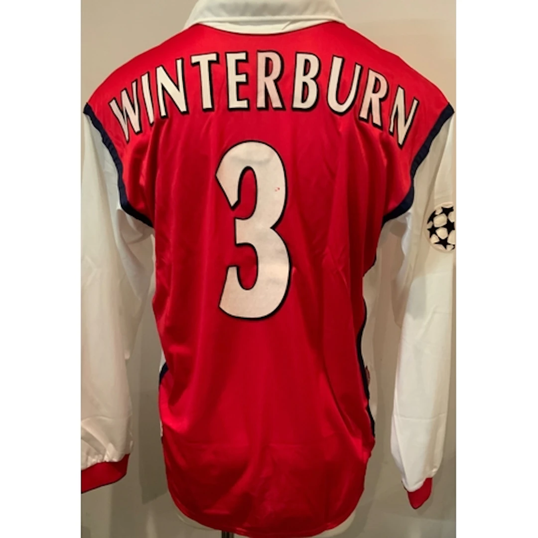 Arsenal Winterburn Match Worn Football Shirt: Red home long ...
