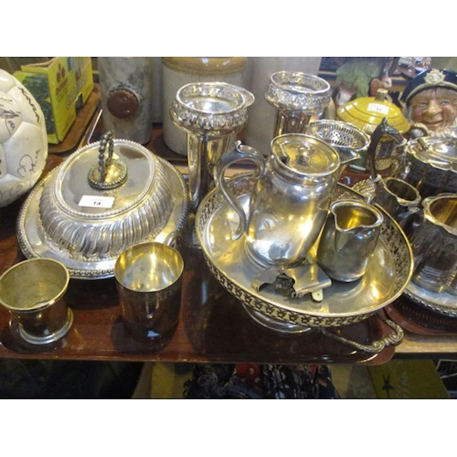 Thorens Lighter, Silver Plated Items etc