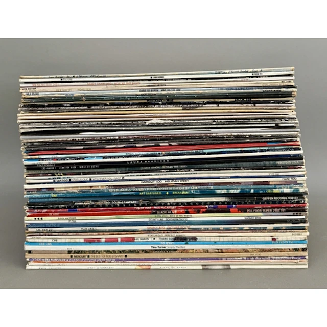 Approx. 60 Rock, Pop and Chart vinyl LPs albums records, 196...