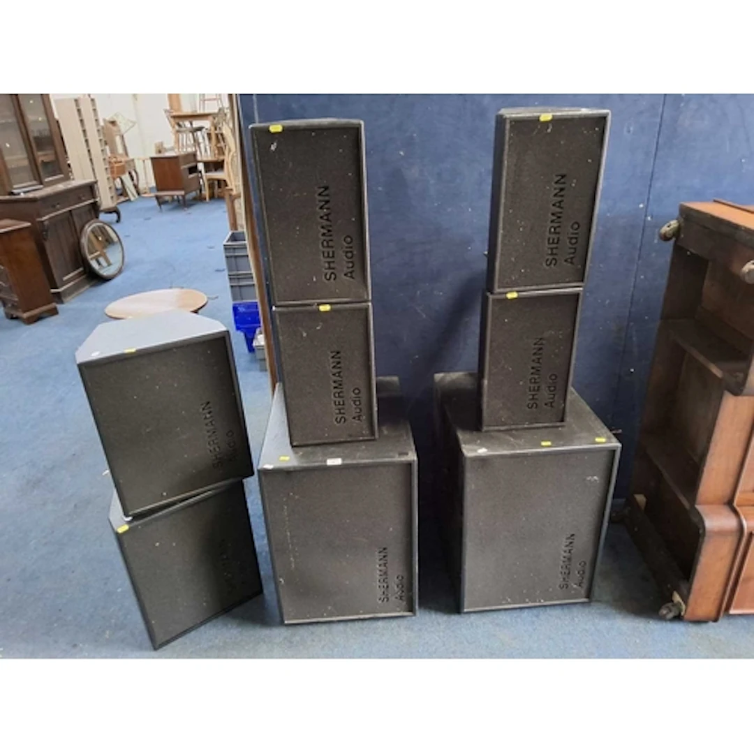 A COLLECTION OF SHERMANN AUDIO SPEAKER CABINETS including a ...