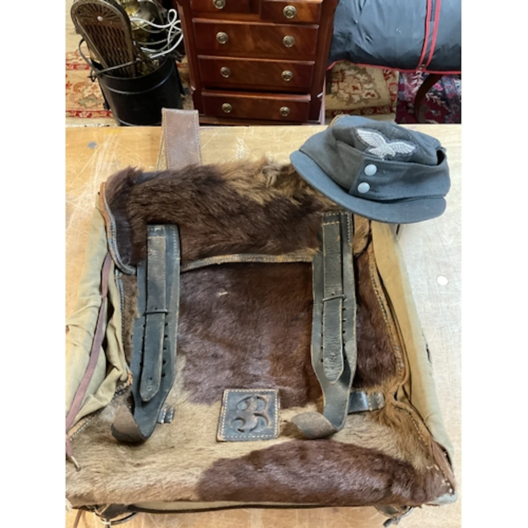 WWII German no 3 radio man’s Tornister along with bull...