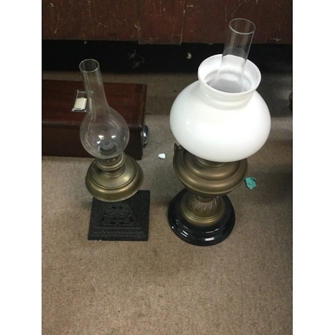 Two oil lamps NO RESERVE
