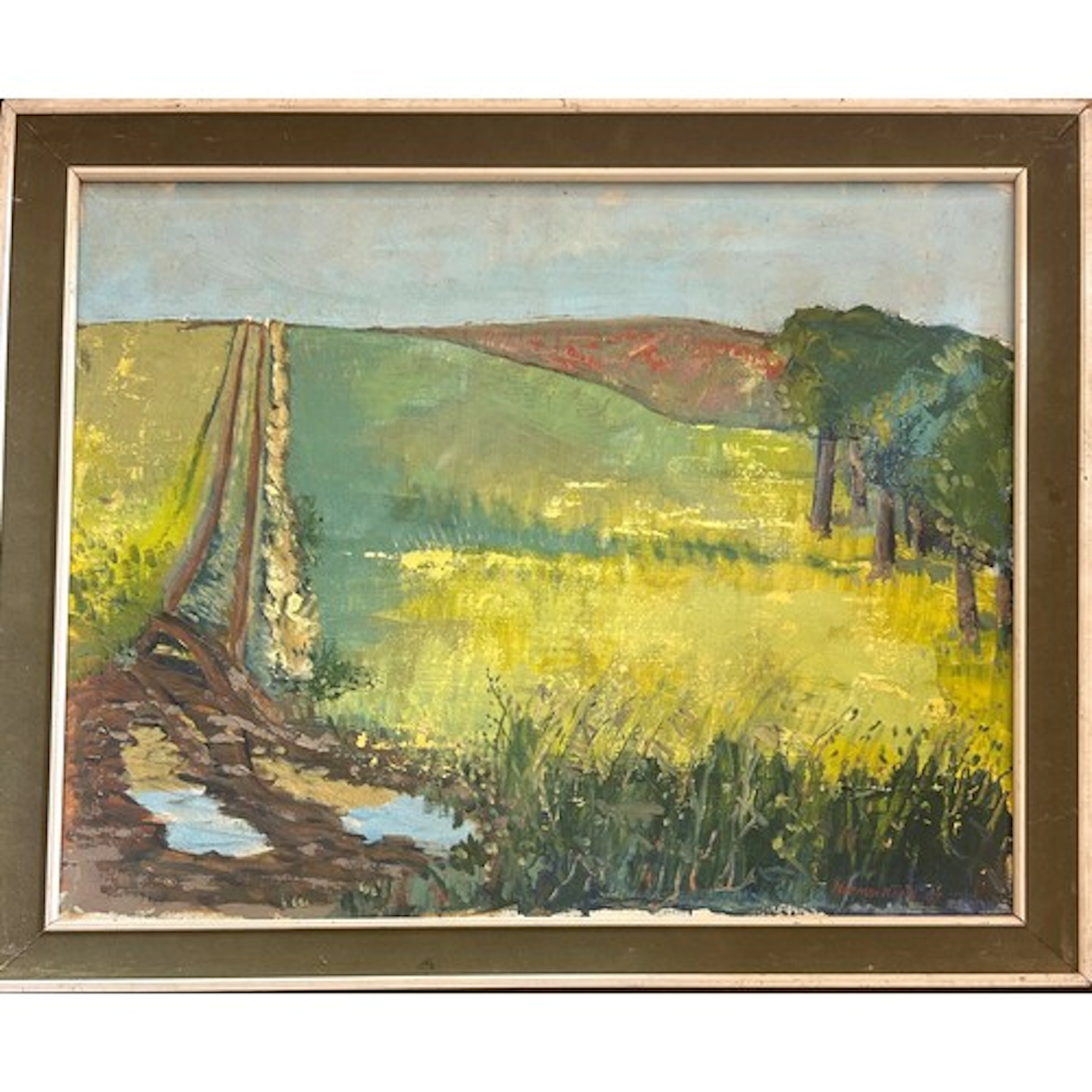Norman Saunders-White, (1930-2024), 'Dorset Fields', acrylic...