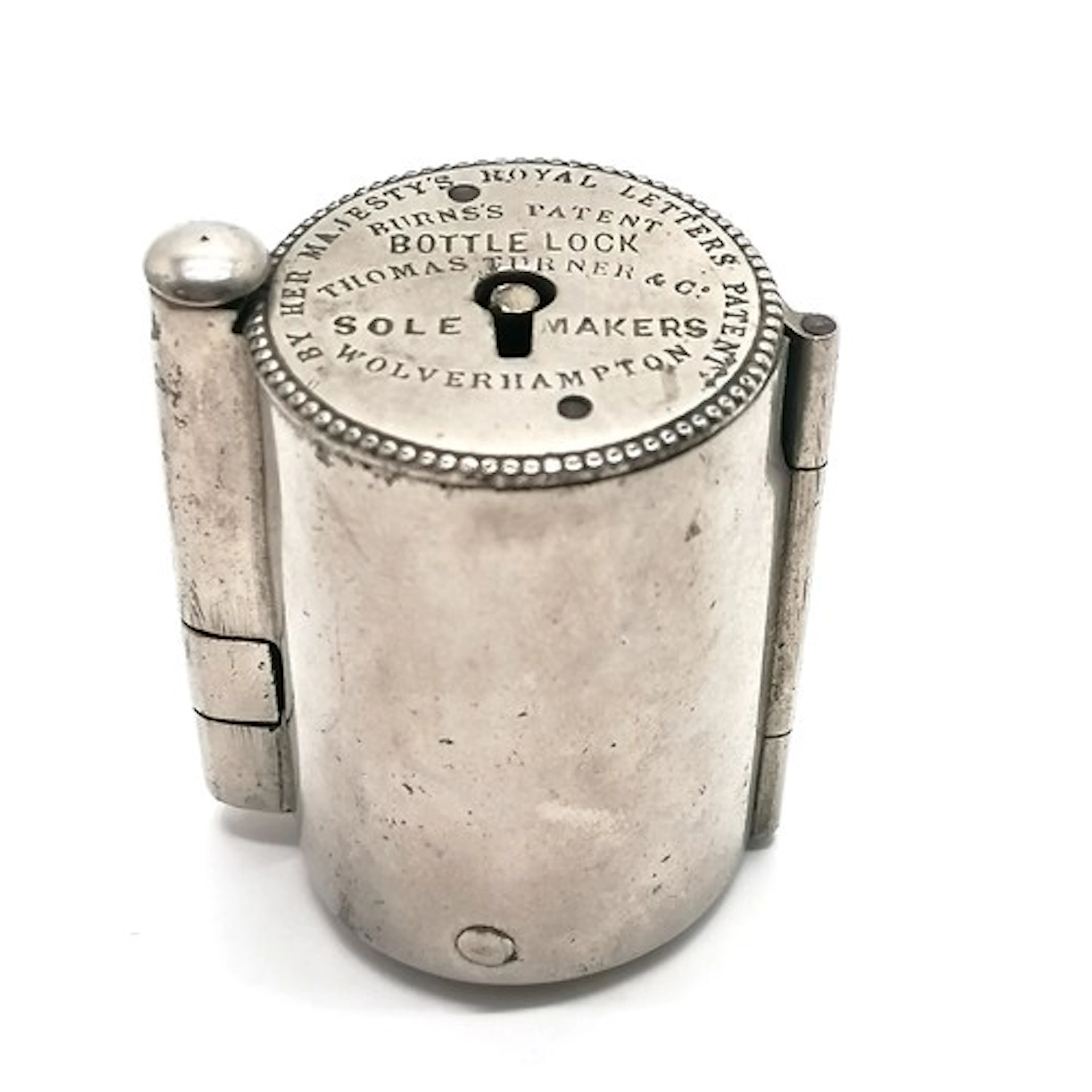 Victorian Burns's patent bottle lock by Thomas Turner (Wolve...