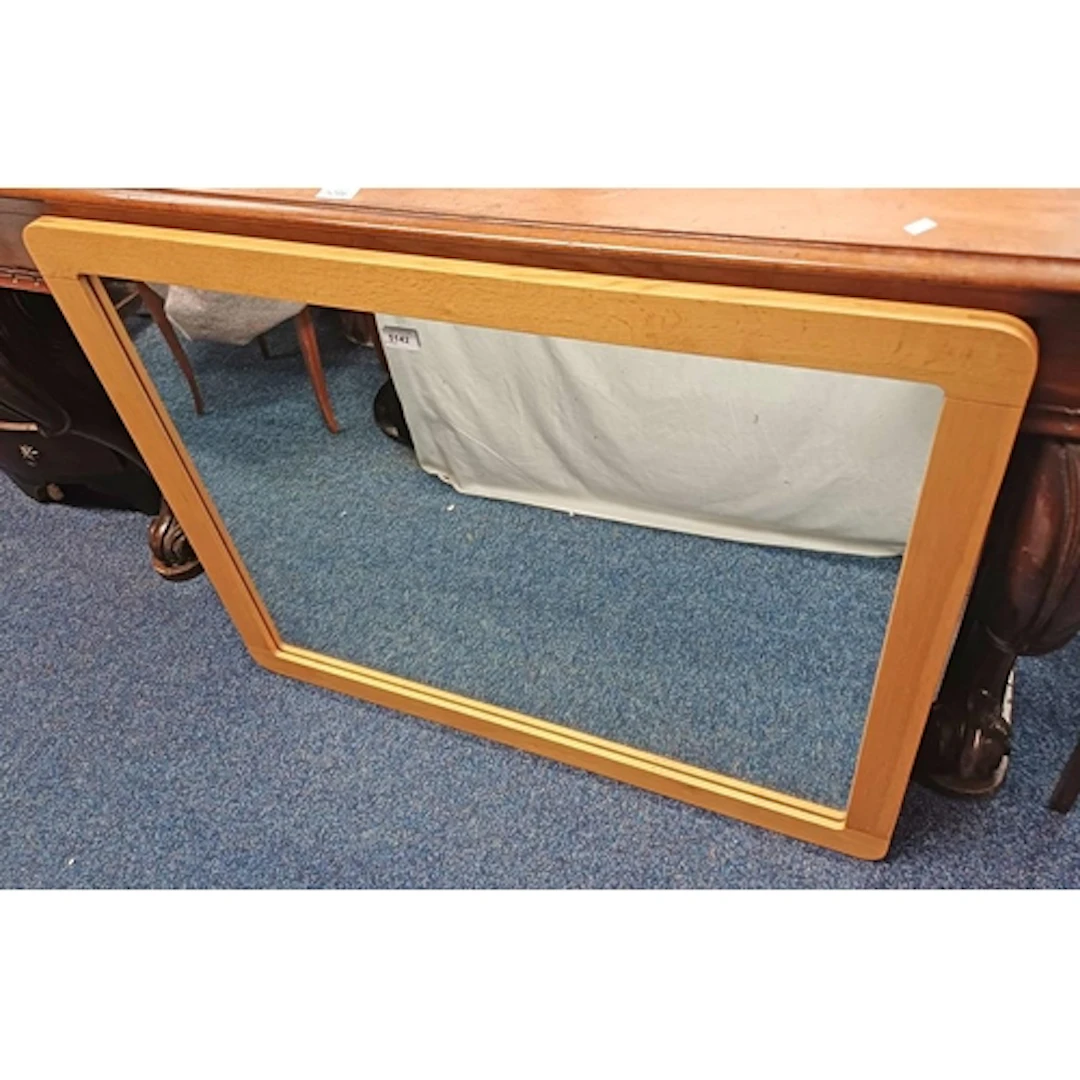OAK FRAMED MIRROR - GLASS 70CM X 89CM