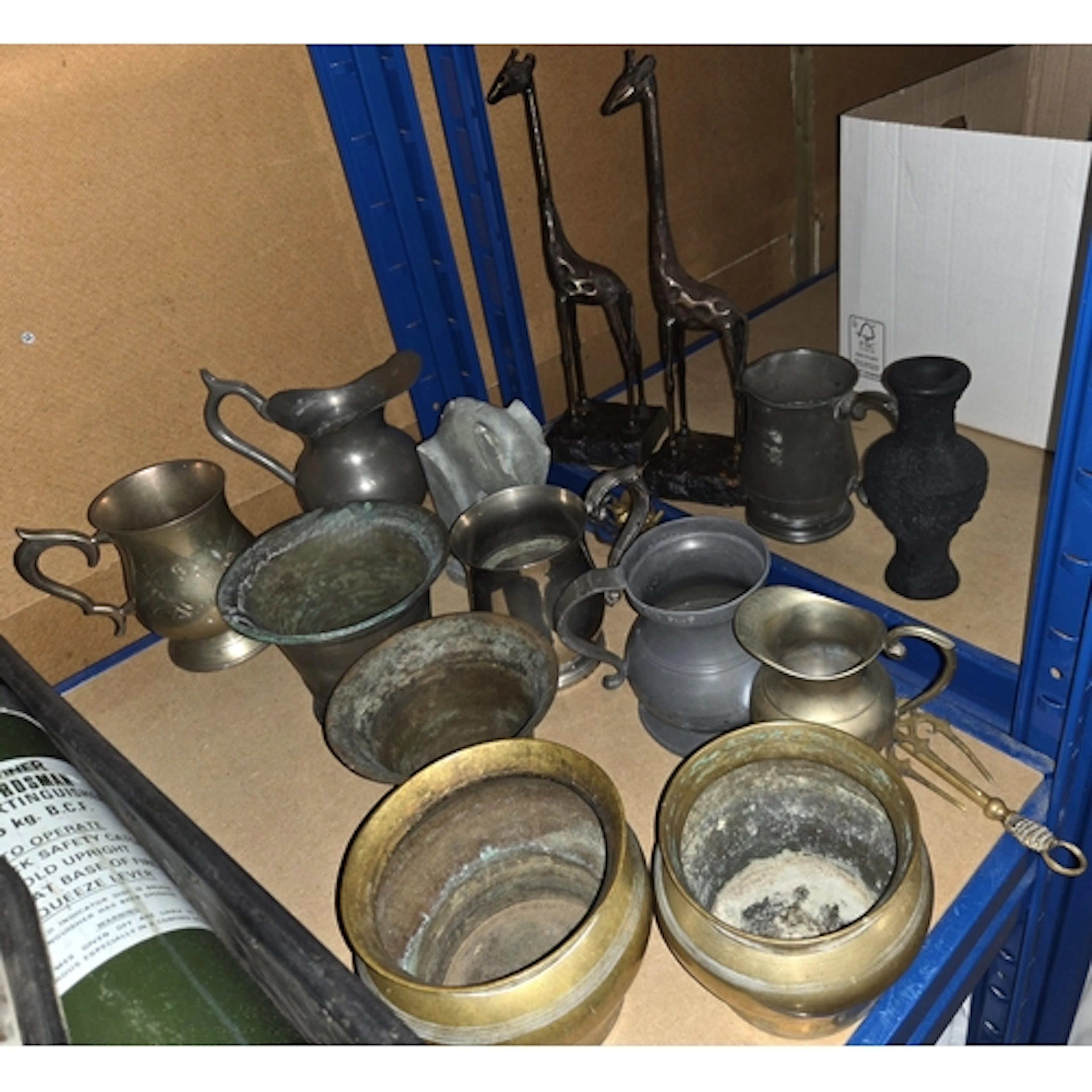 A selection of brassware inc. mortars, cups, bowls etc. and ...
