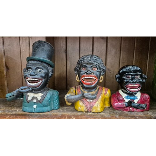 ビ*。様 レア★アンティーク★ビンテージ★Jolly Nigger Bank　貯 Cast Iron Toy Bank: 
