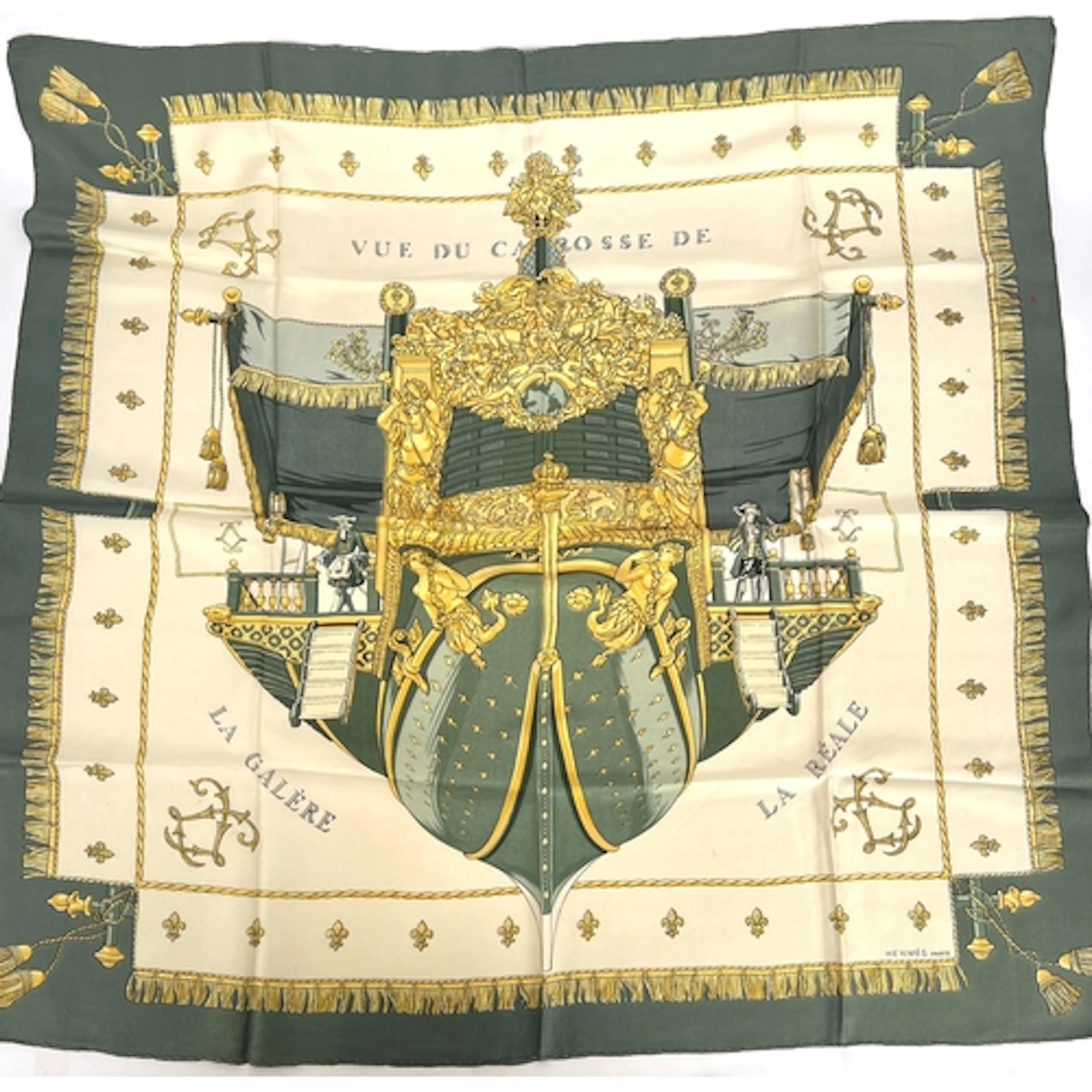An Hermes silk 'La Reale' scarf, 90x90cm