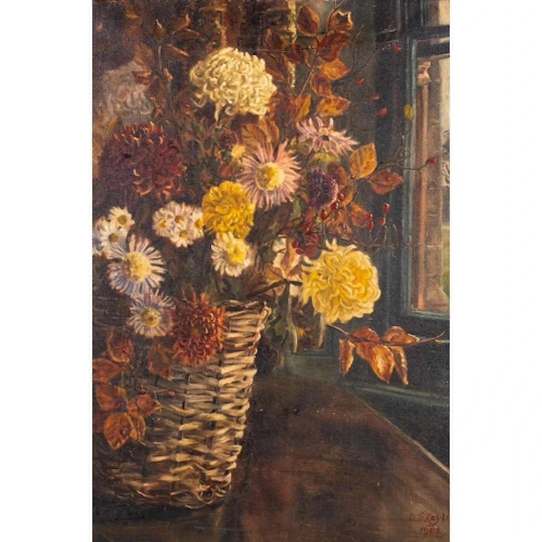 D Skoyles (Late 19th / early 20th Century) - Still life flow...