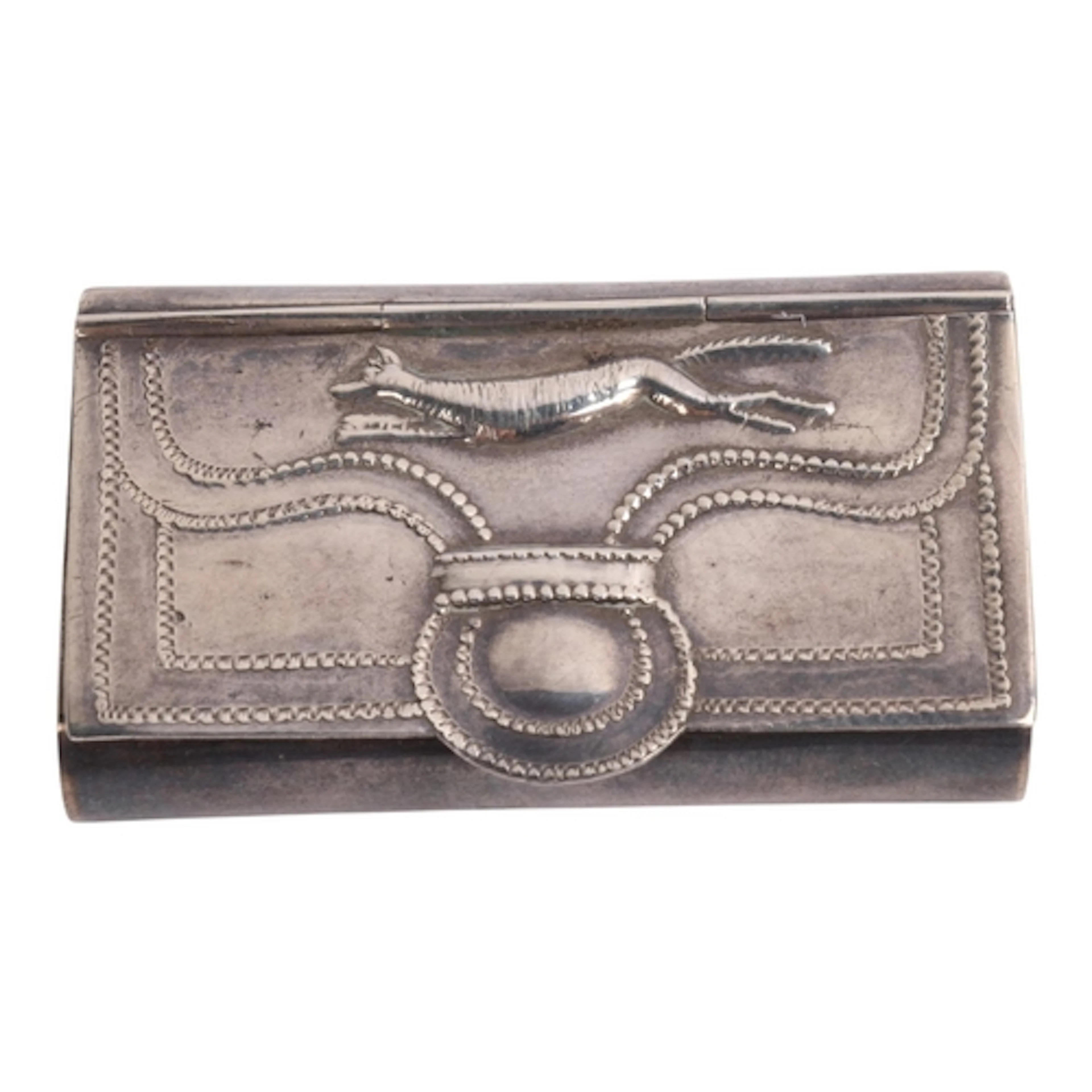 A Contemporary sterling silver novelty 'Satchel' pillbox, in...