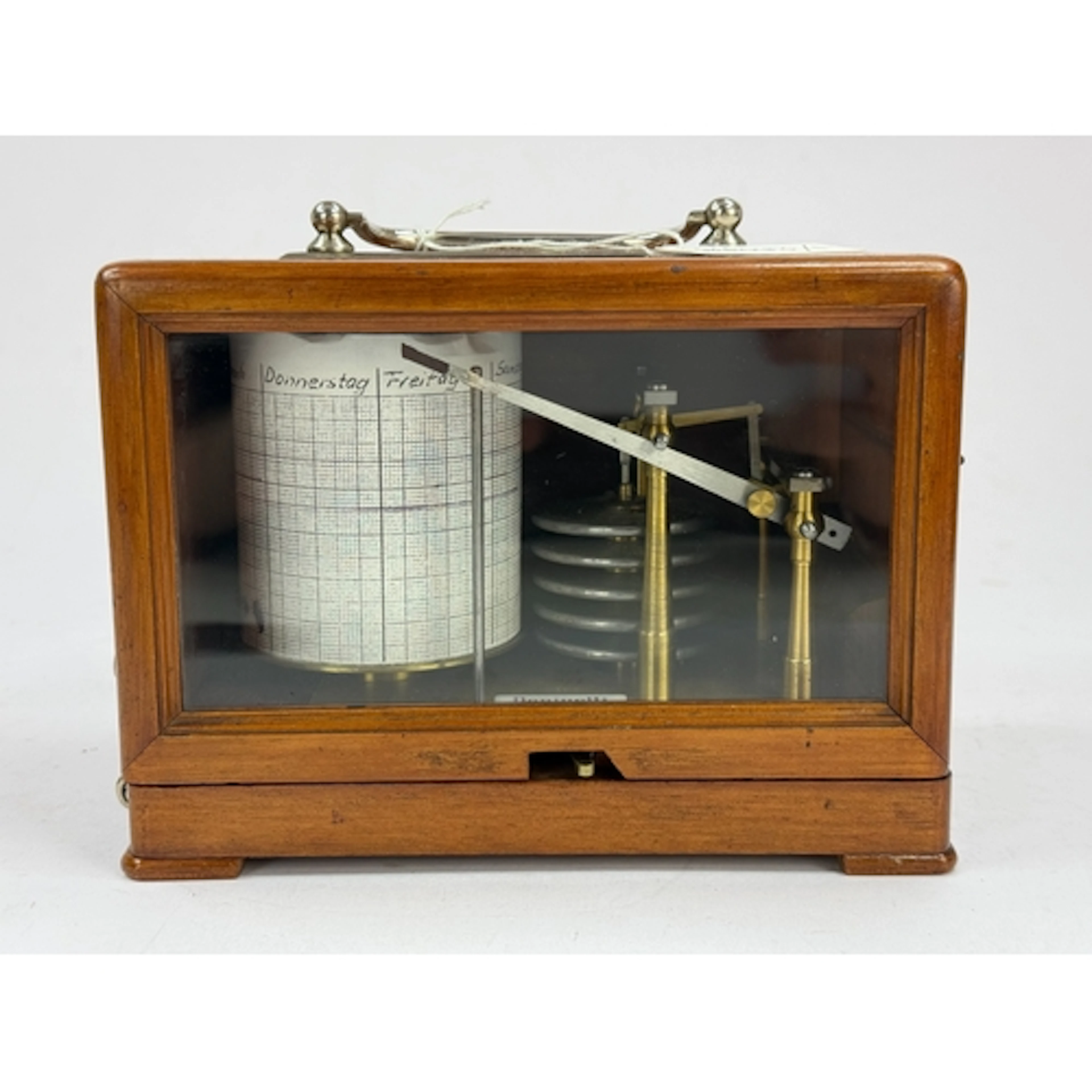 A miniature French barograph by Richard Freres, c.1920, stam...