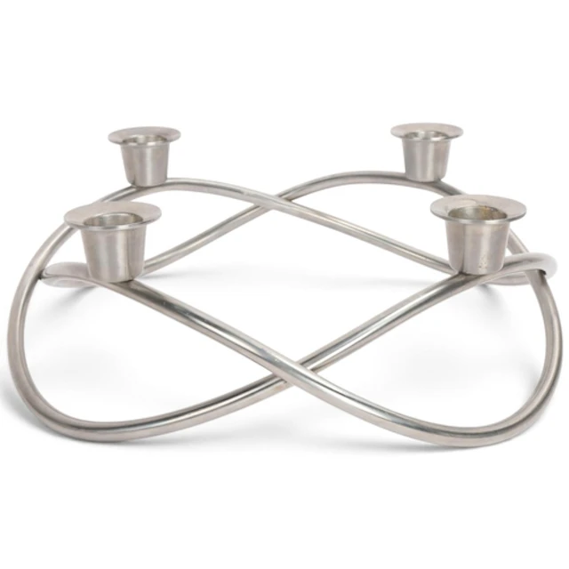 Georg Jensen, a four branch steel candle holder, makers mark...