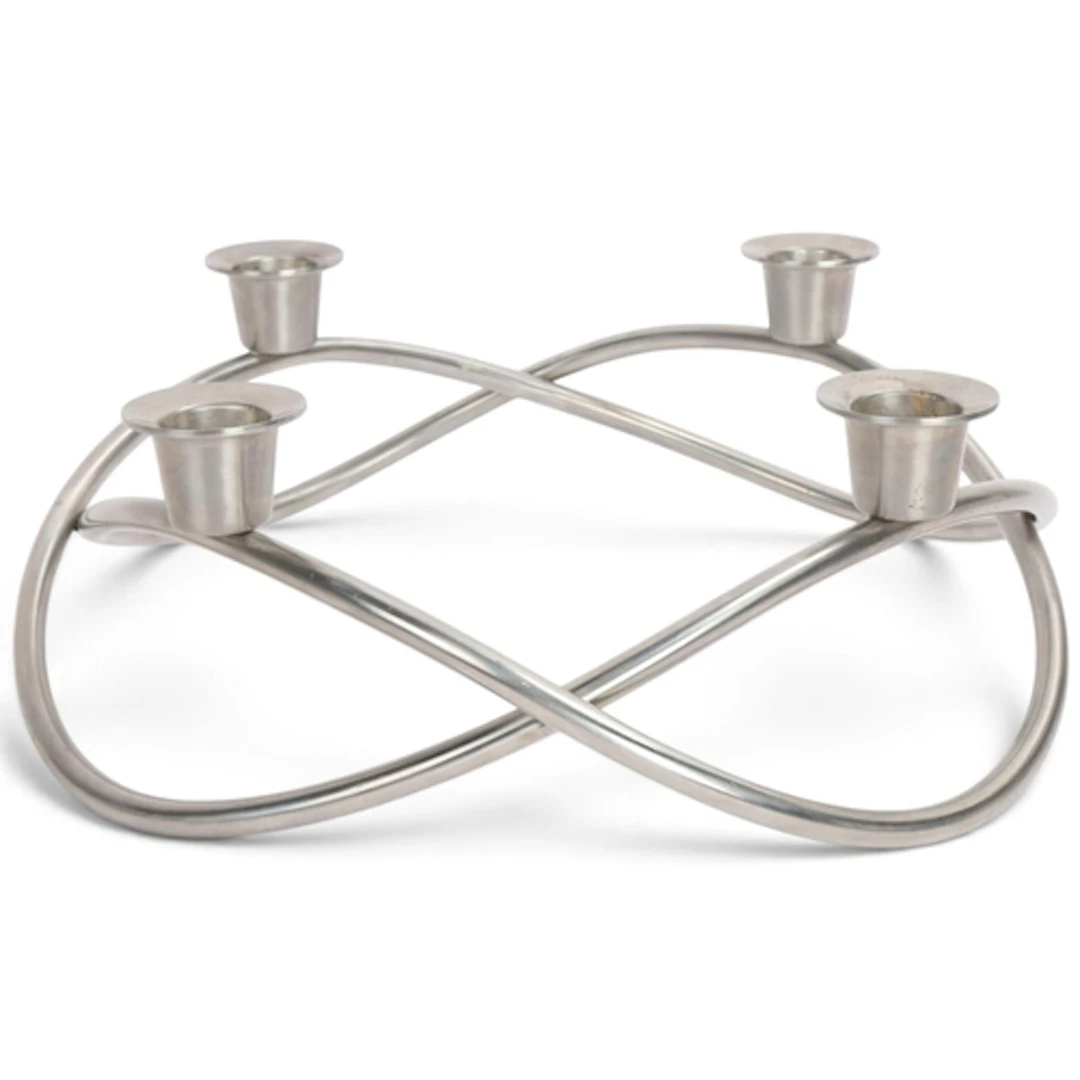 Georg Jensen, a four branch steel candle holder, makers mark...