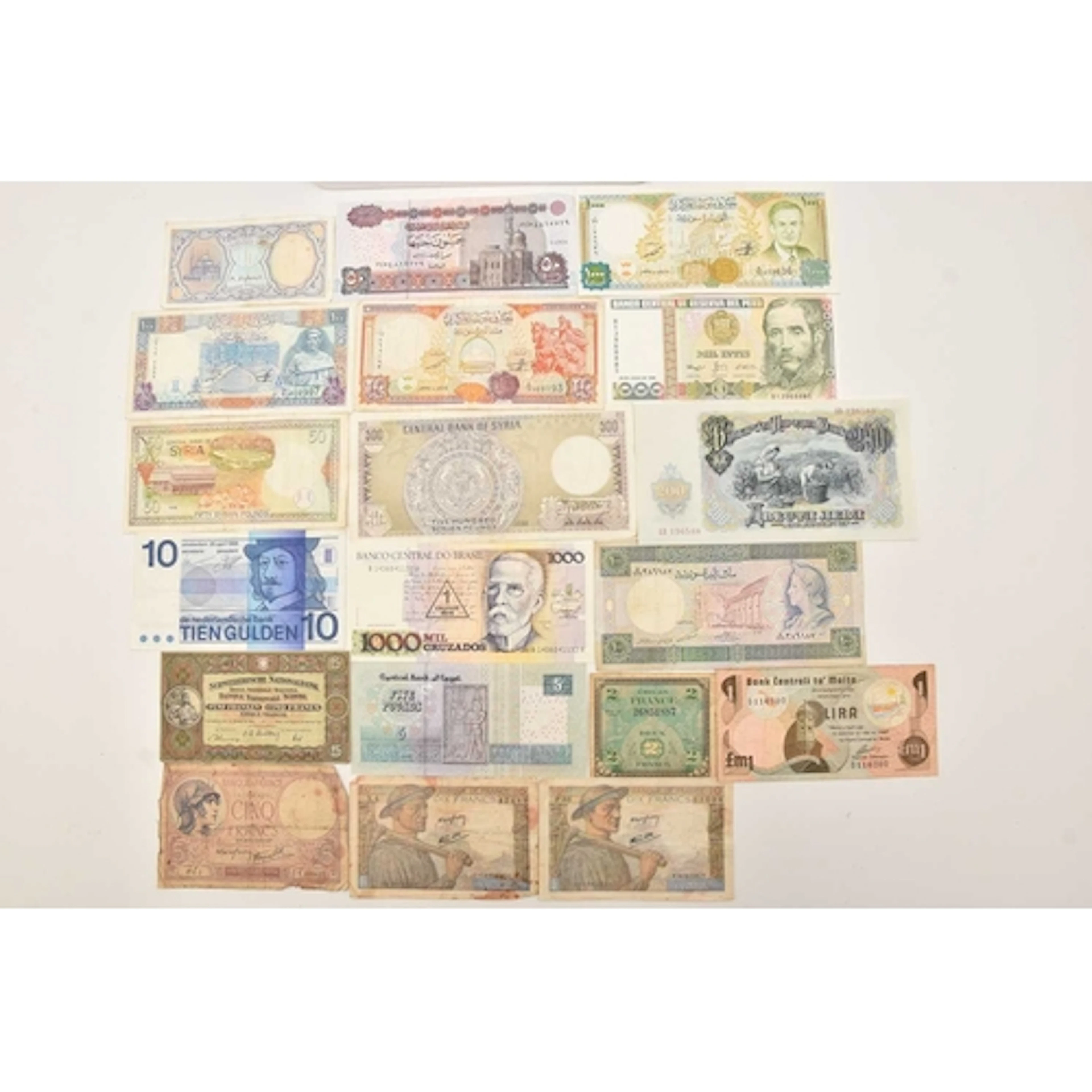 Banknotes. A small collection of banknotes, some earlier Swi...