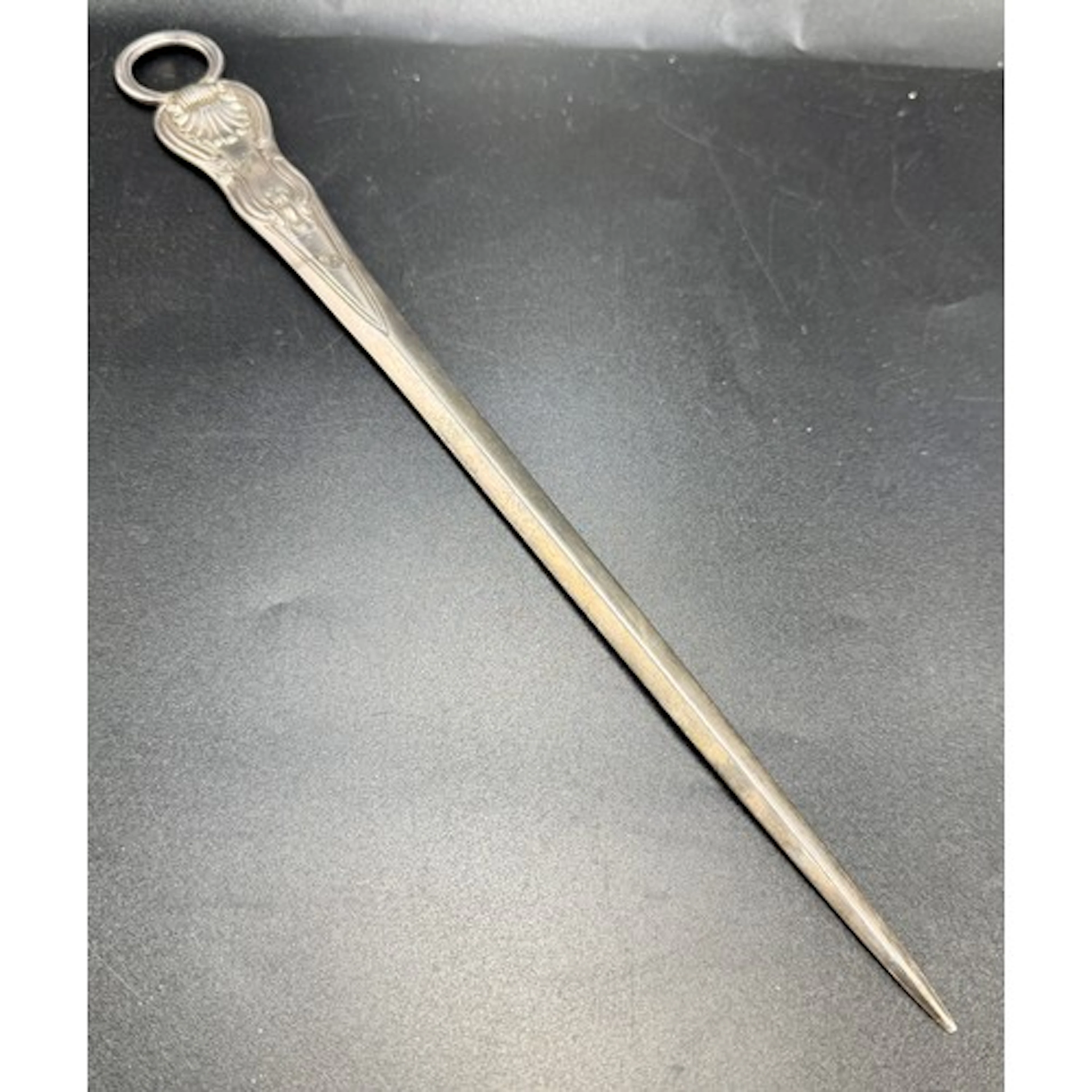 Victorian silver meat skewer London 1842, maker William Eato...