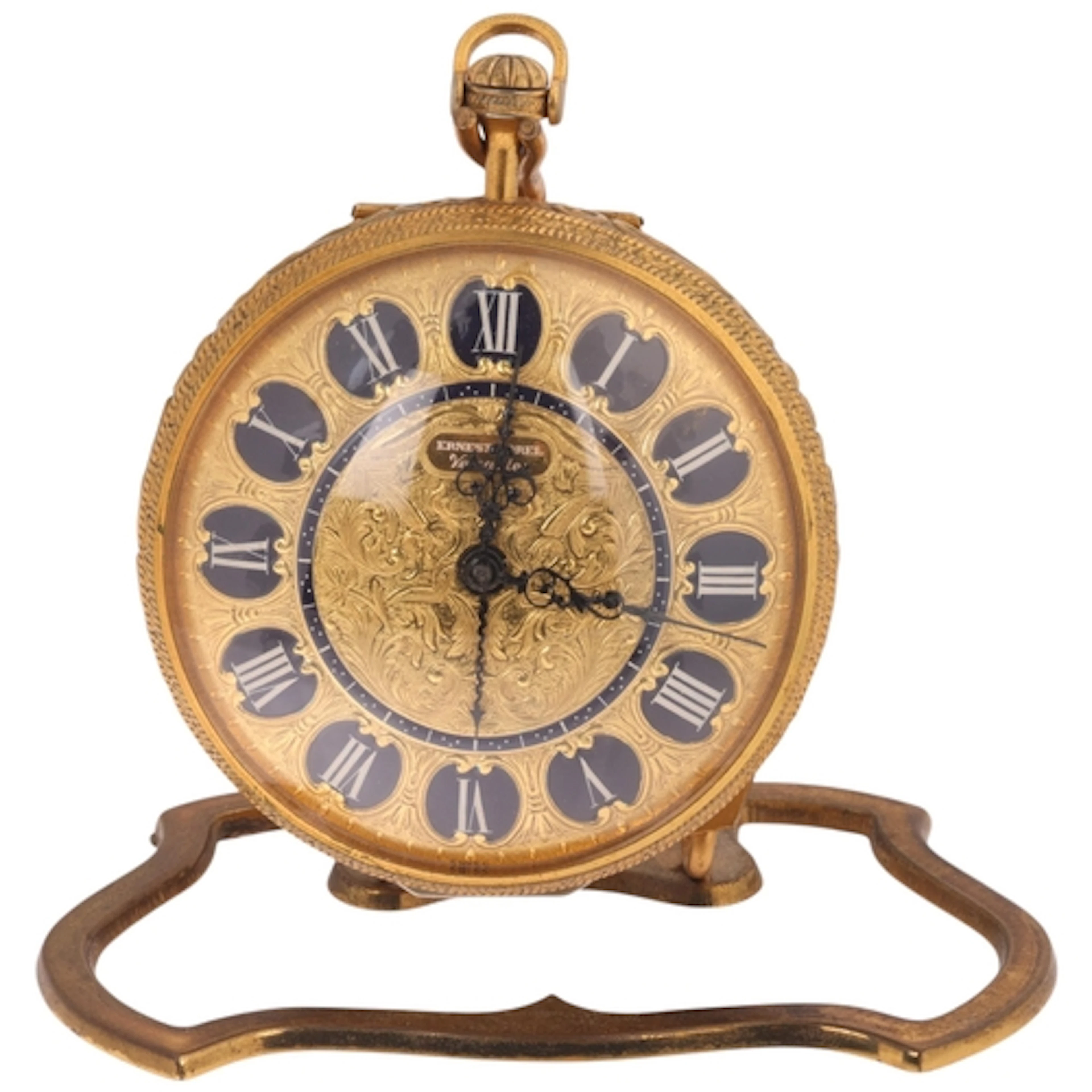 ERNEST BOREL - an Antique gilt-brass 8-day 'Pocket Watch' Ve...
