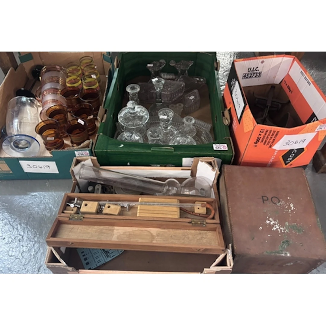 Box of mixed items to include: Cystoscope, Avio test meter m...