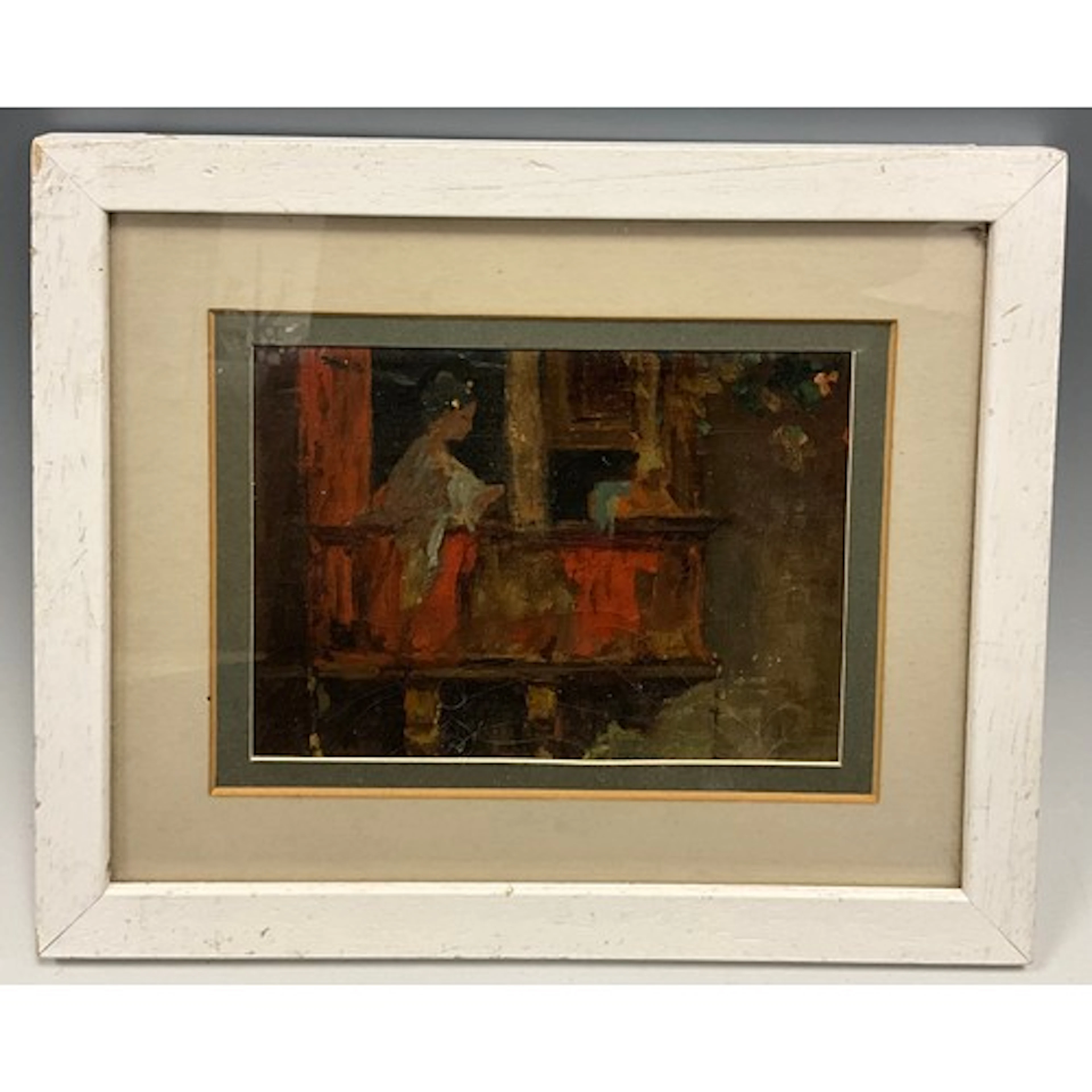 Walter Sickert, manner of, Lady on a Balcony oil on canvas...