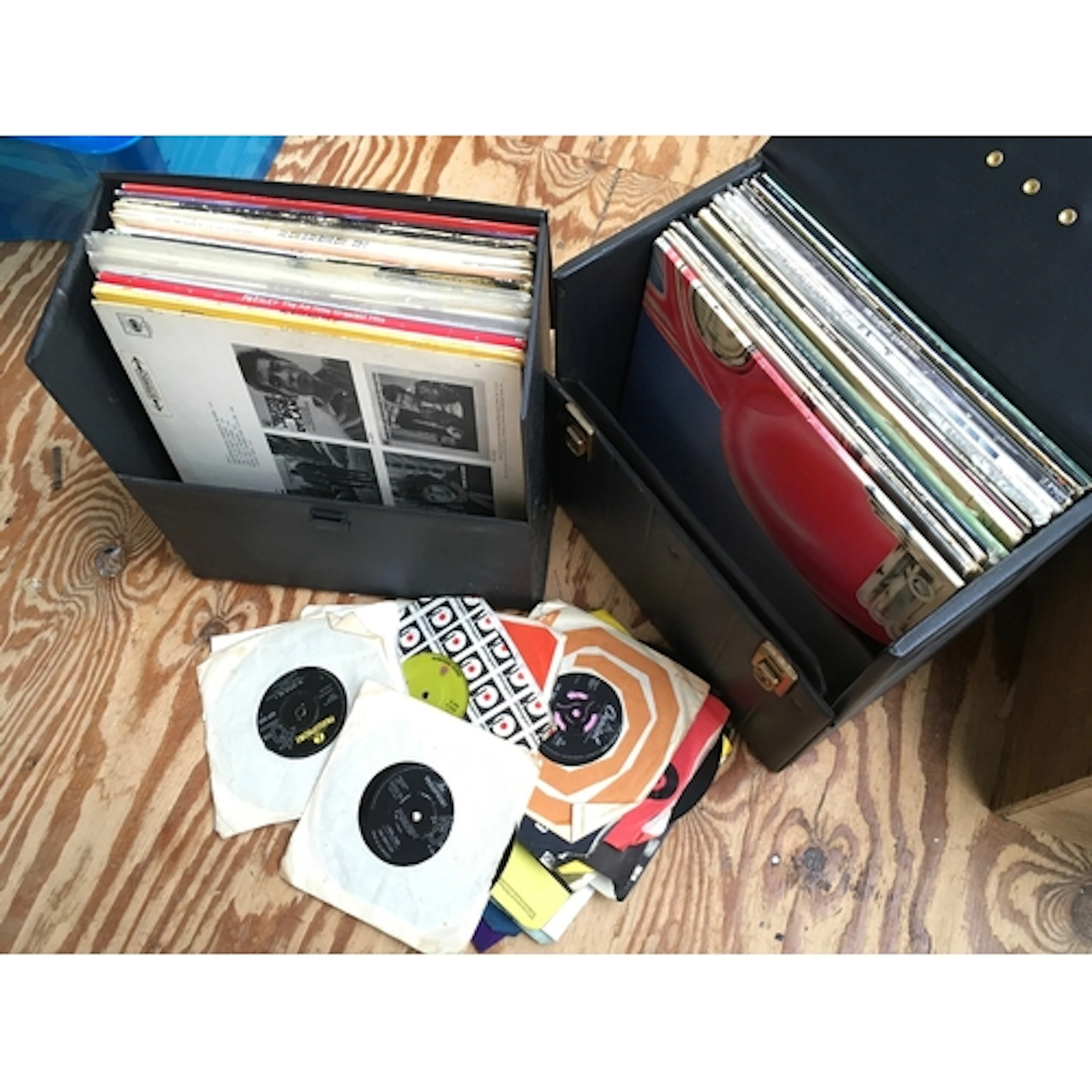 Two record cases of LPs, EPs and 7" singles by various artis...