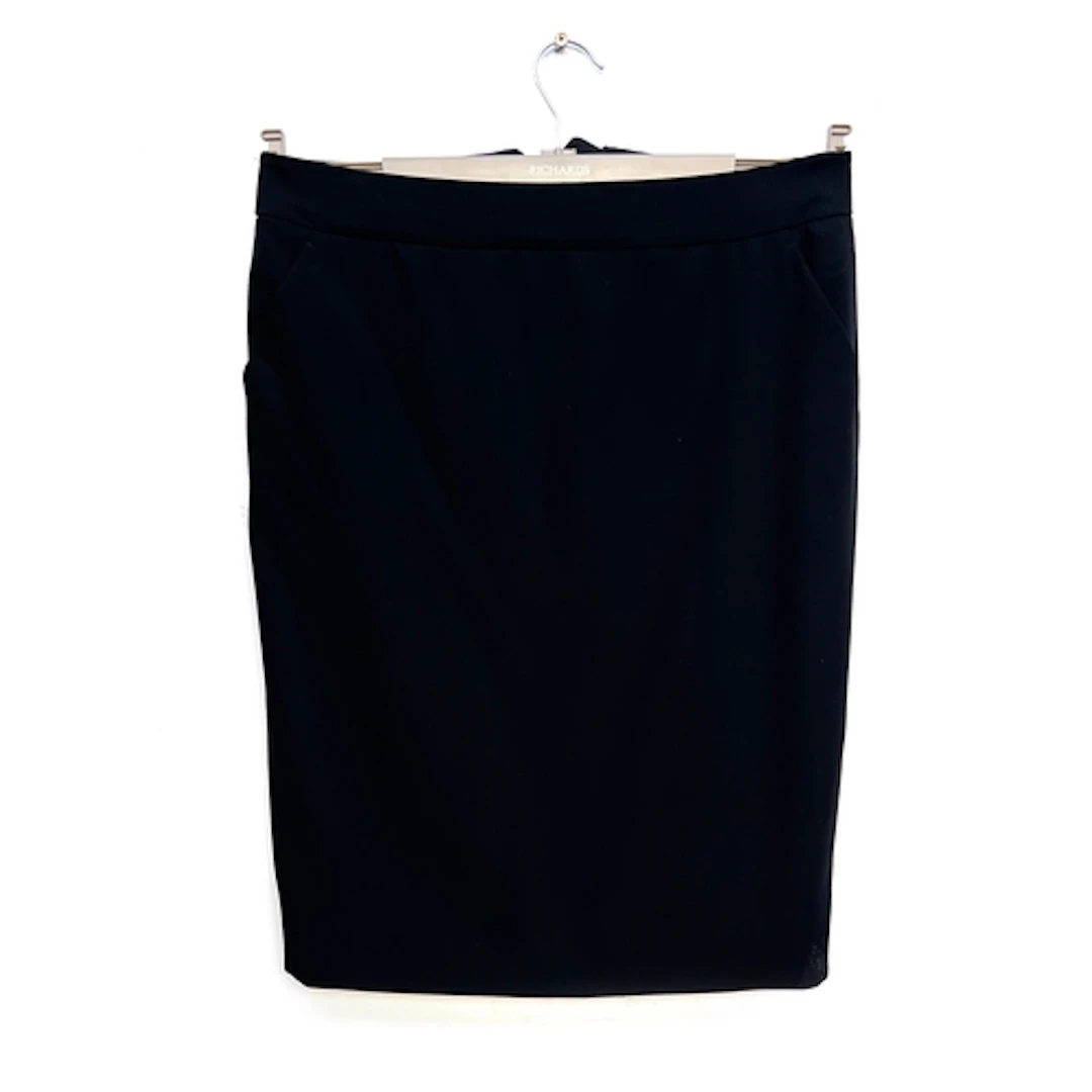 An Armani Collezioni black wool skirt, size 44; together wit...