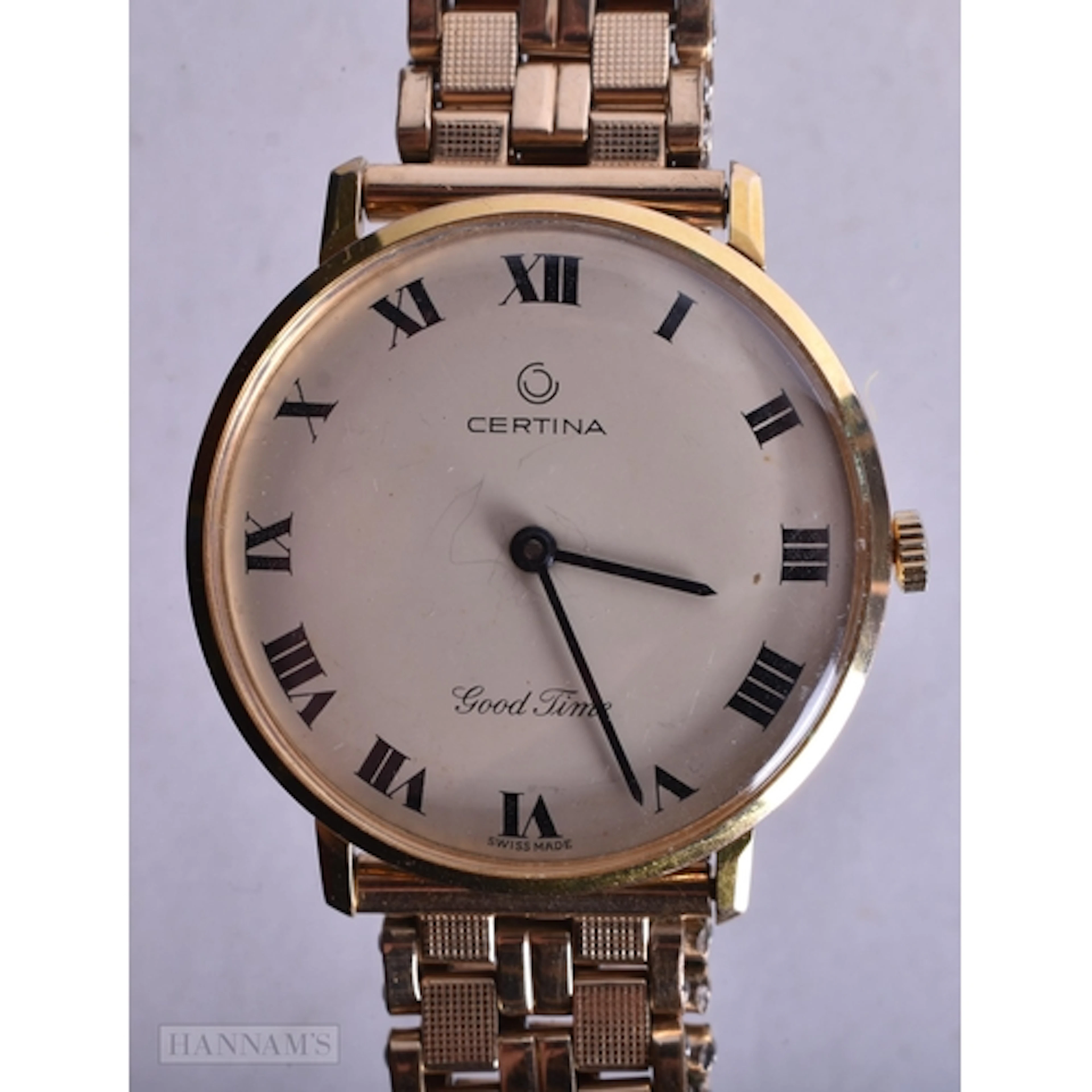 Certina Good Time Hand-Wind Watch Working. 3.25 cm wide.