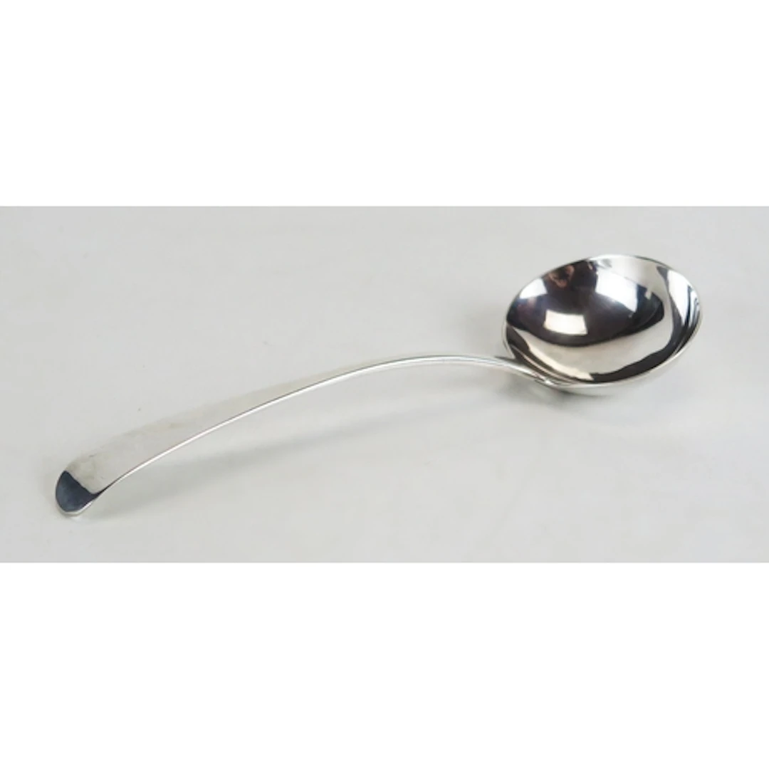 A George IV silver Old English pattern sauce ladle, maker Wi...