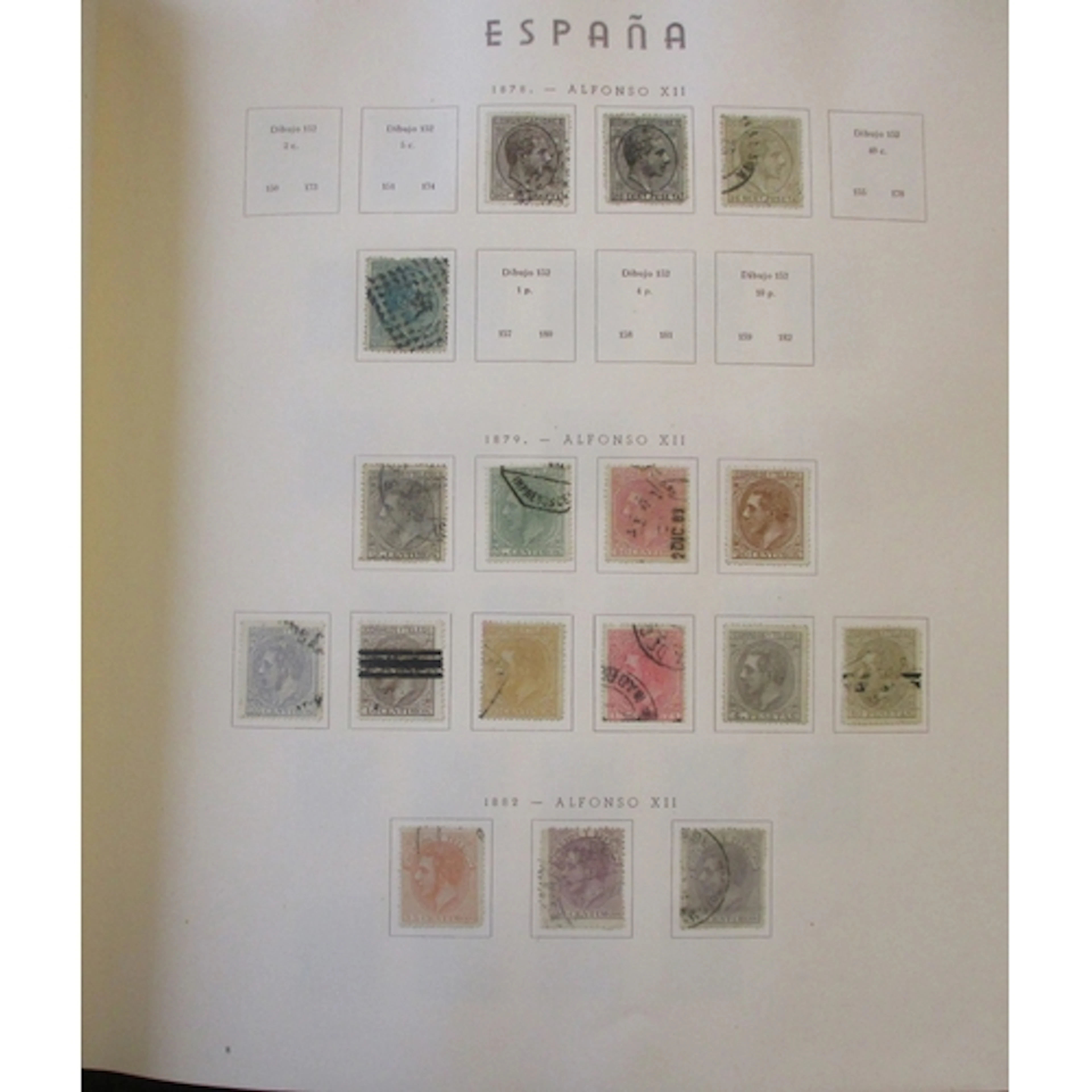 Spain. Early to modern M/U coln in 3 Sellos De Espana albums...
