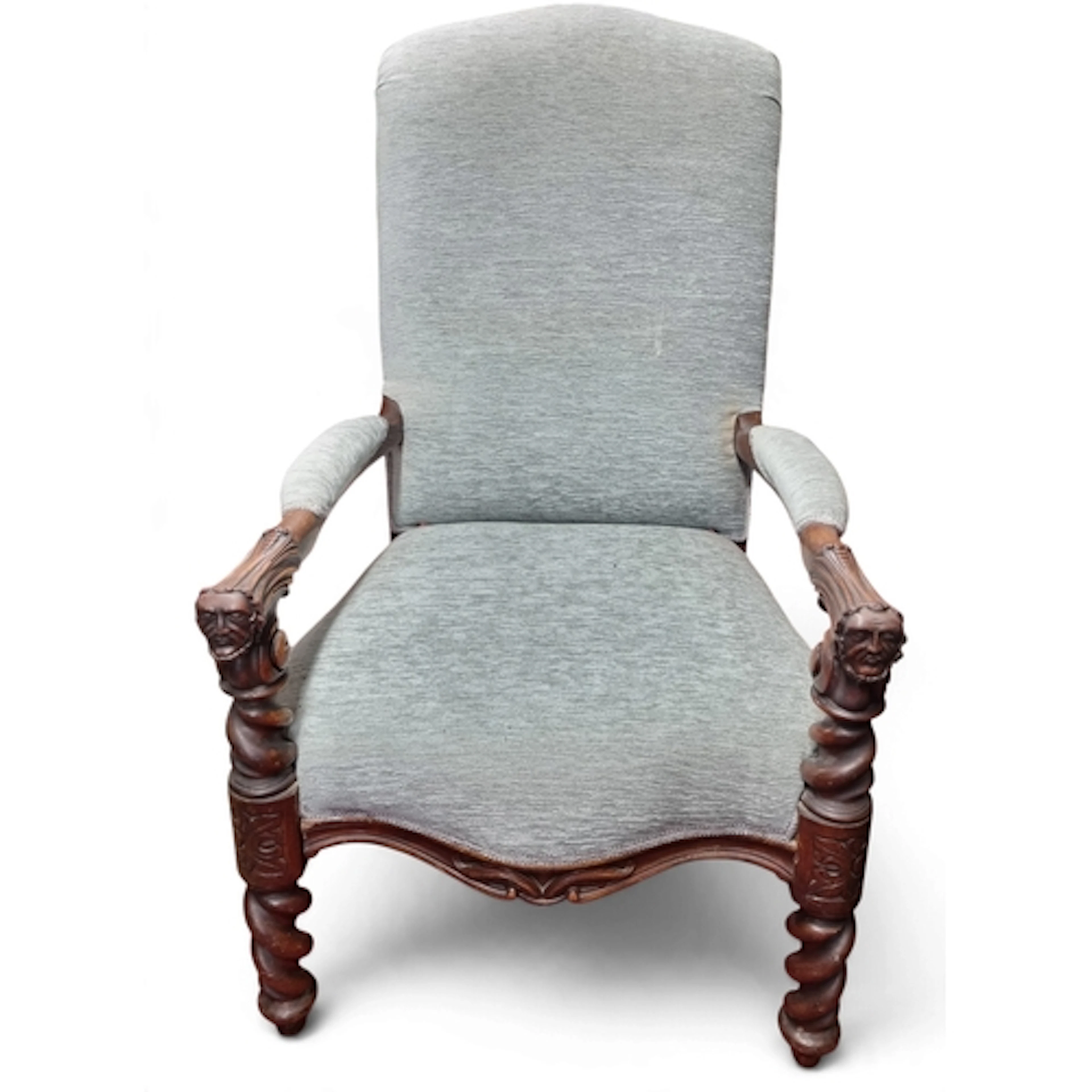 A very unusual 19th Century Rosewood Show frame Armchair wit...