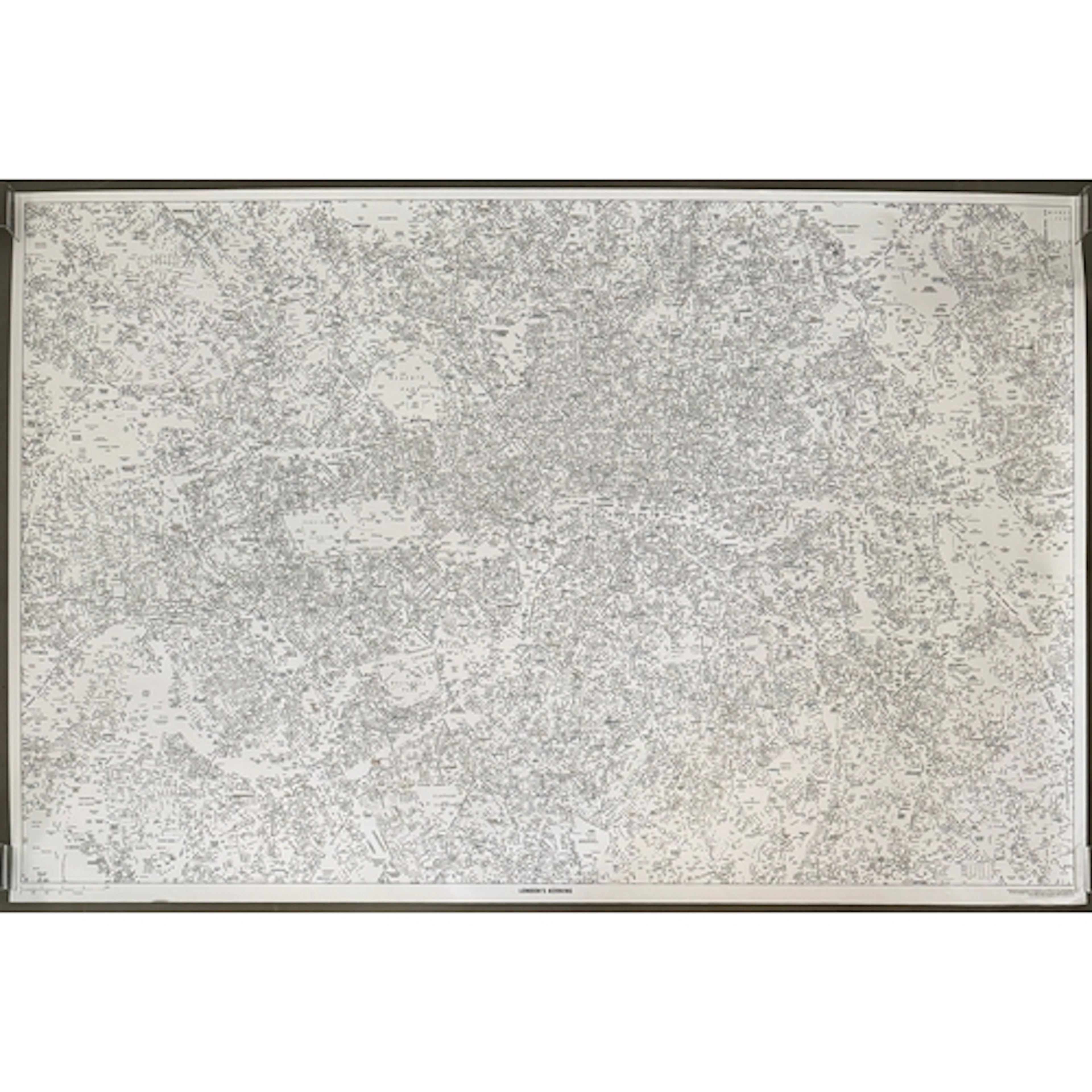 A large poster map titled 'London's Kerning' by NB Studio - ...