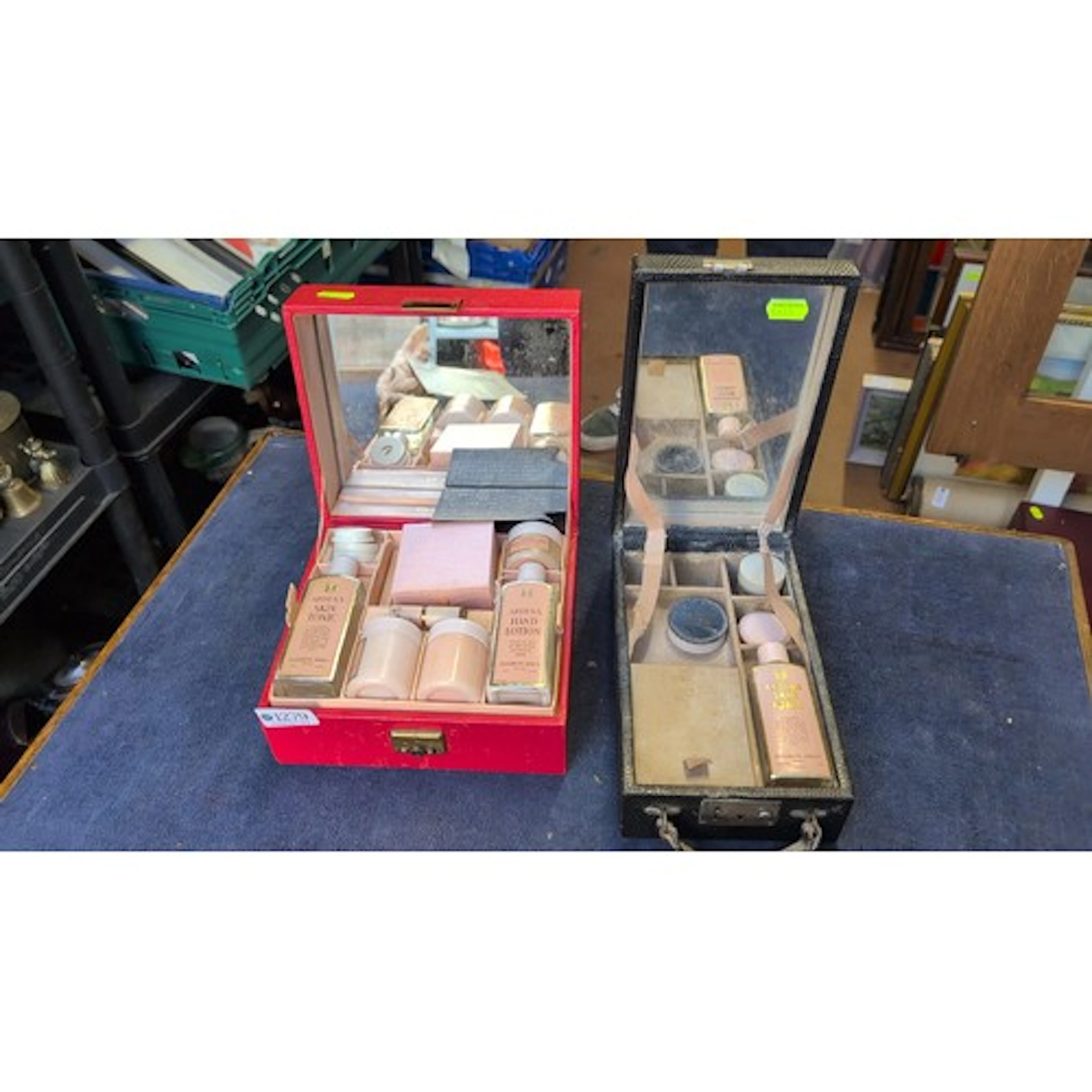 A group of Elizabeth Arden “Ardena” vanity travel toiletries...