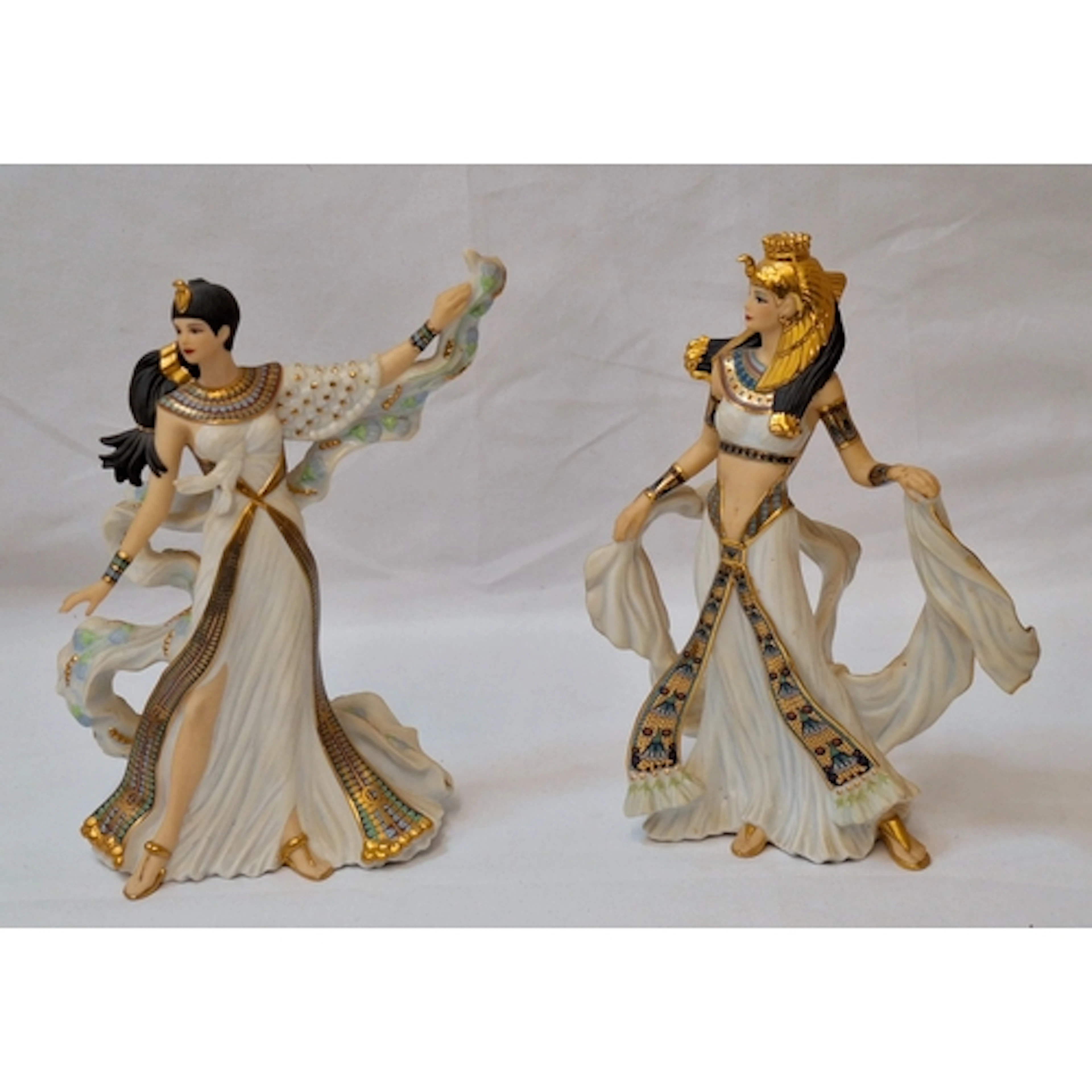 2 Danbury Mint Figurines, Cleopatra serial no. 1341 & Tutank...