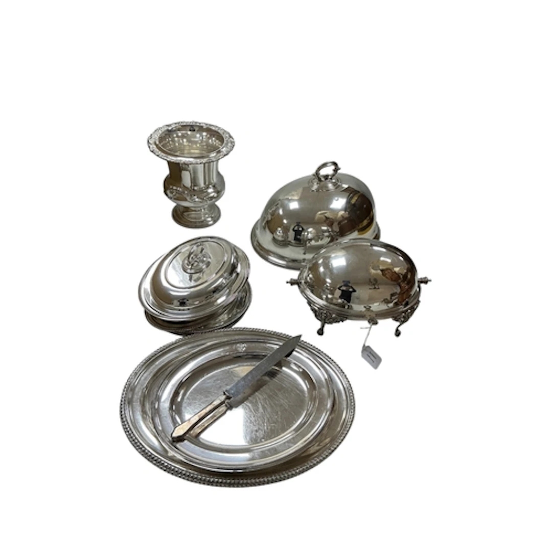 A quantity of Victorian and later silver plate to include a ...