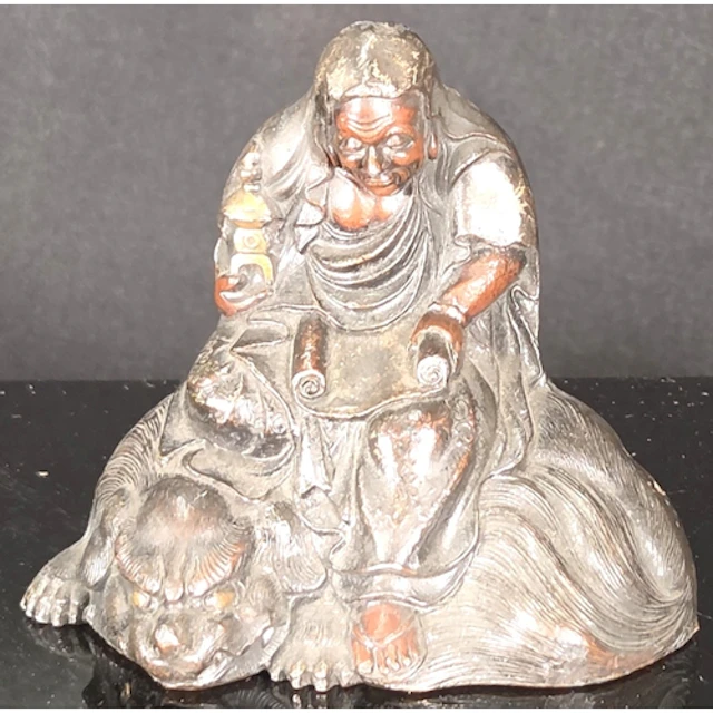 A Japanese Meiji period miniature bronze and mixed metal of ...
