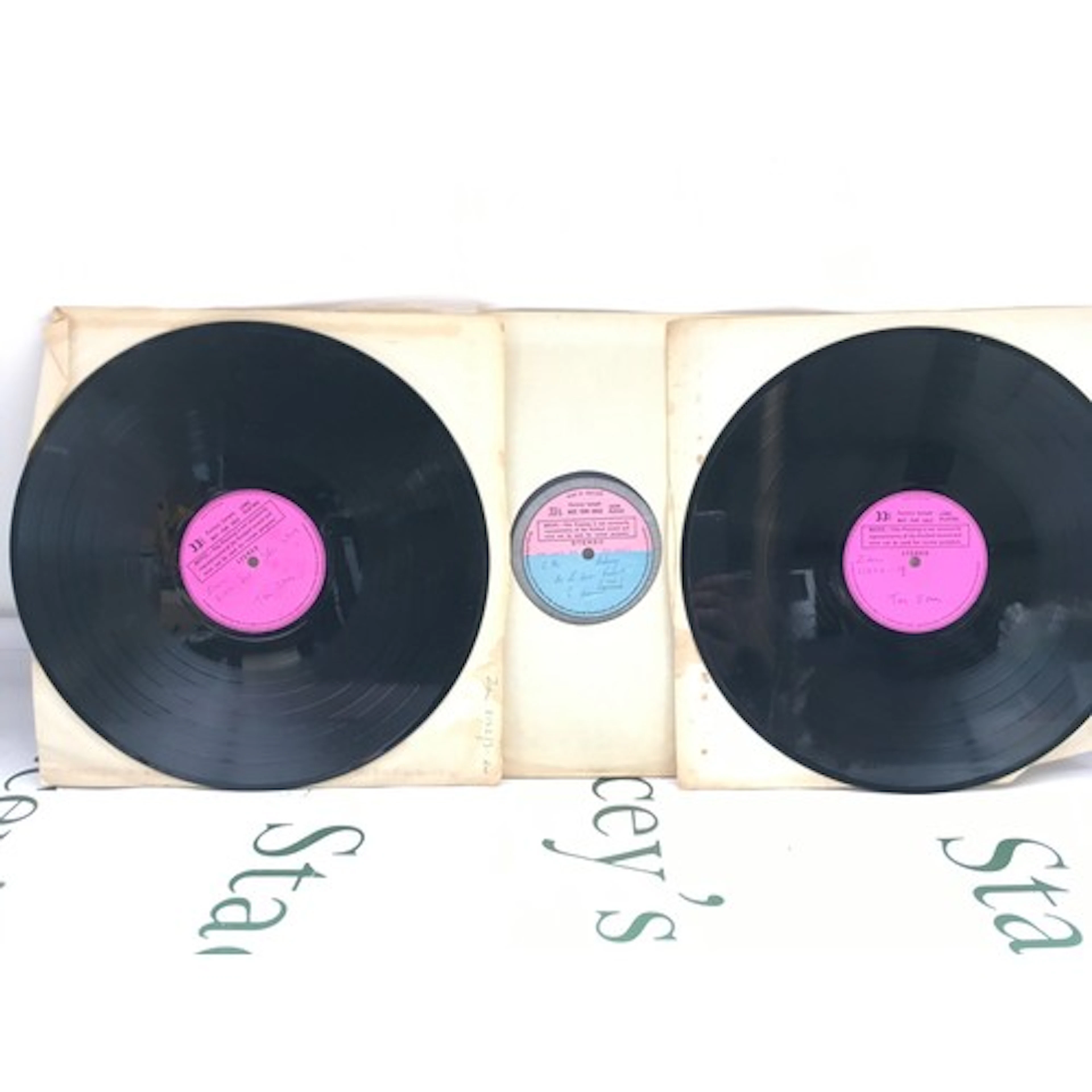 Two Tom Jones factory sample 12" discs plus a Debussy factor...