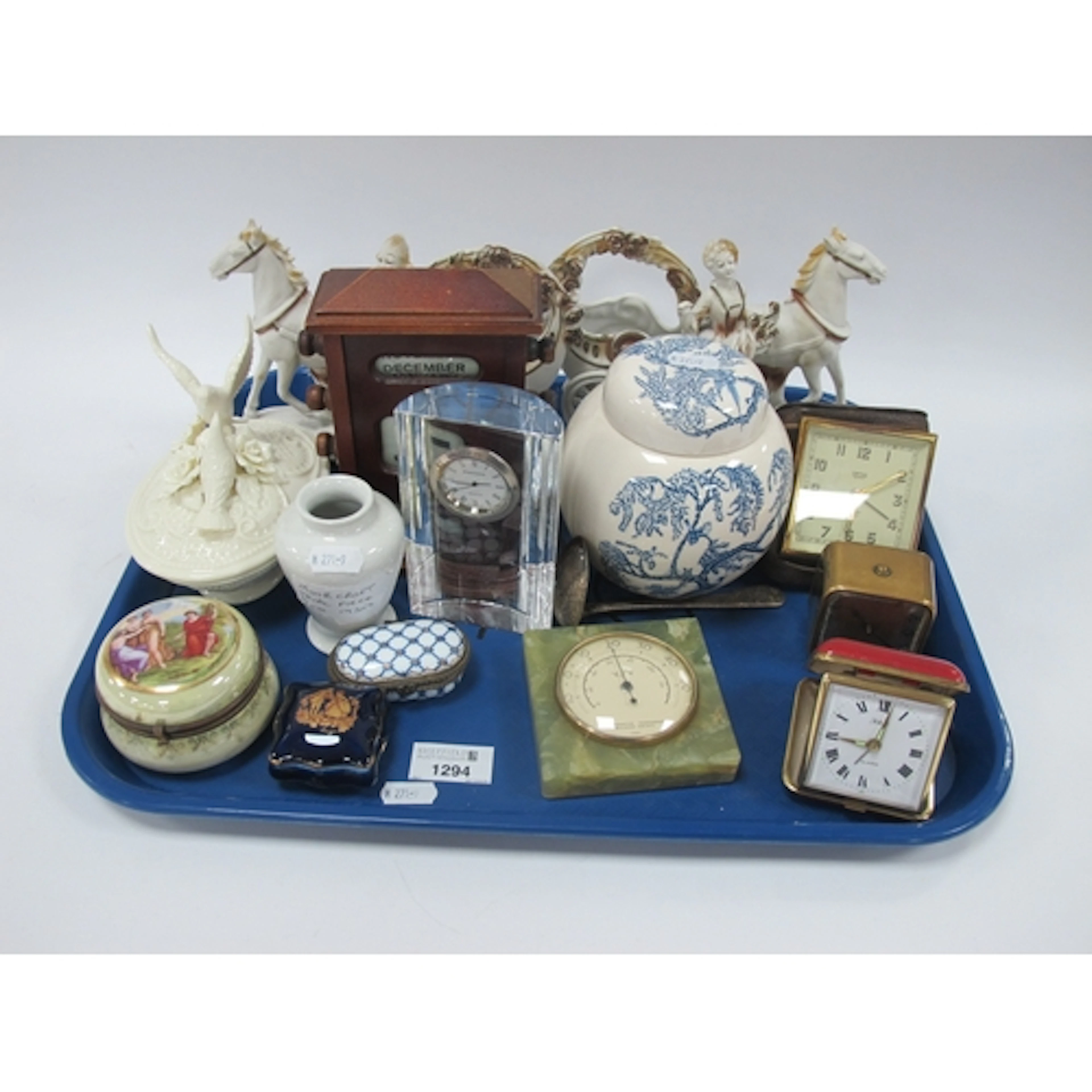 Collectables, including Moorcroft miniature baluster vase (H...