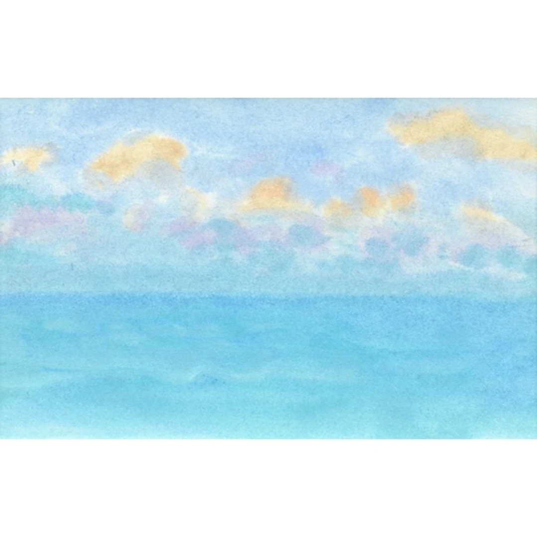 § John MILLER (1931-2002) Sea and Sky Study I Watercolour, s...