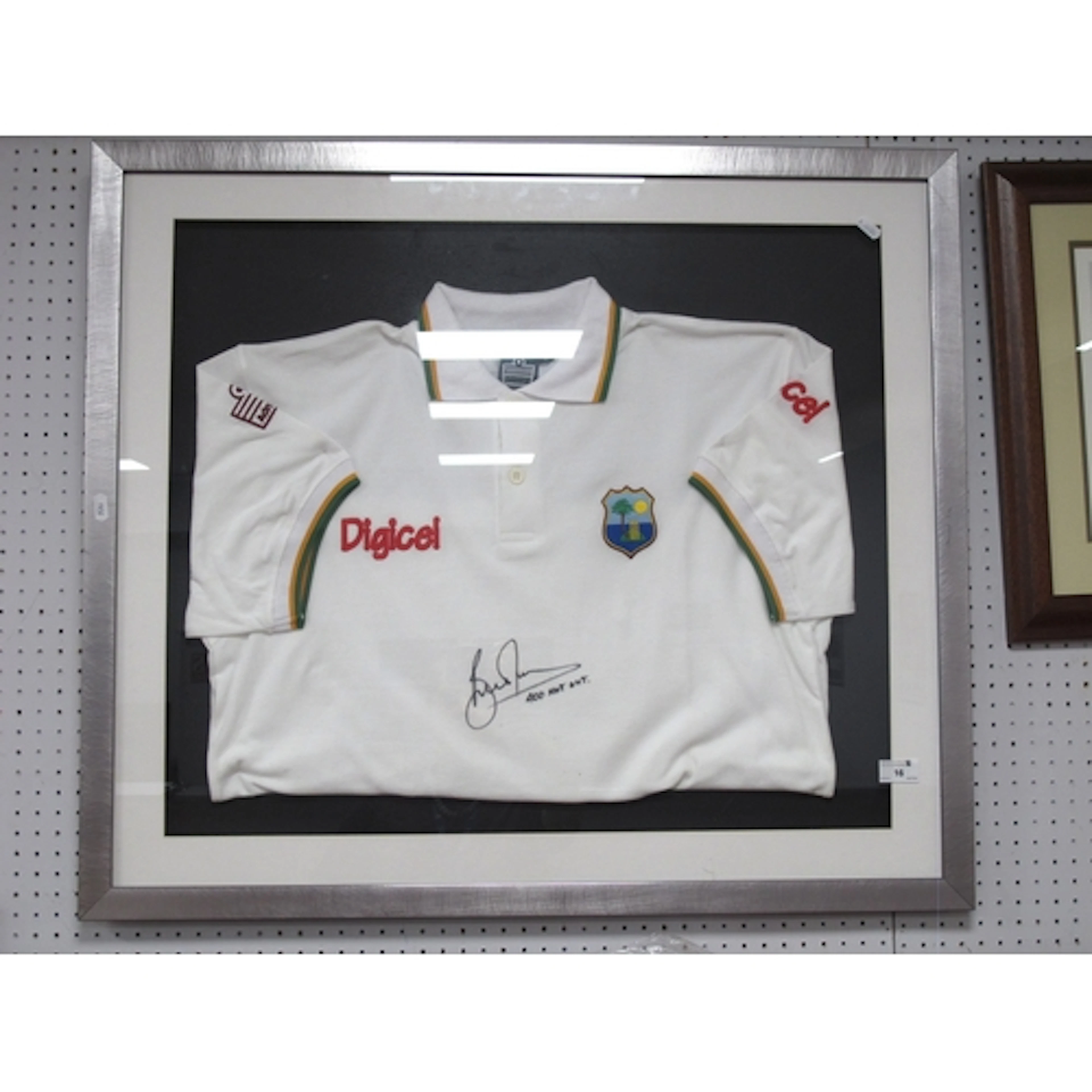 Brian Lara Autograph, black pen signed (unverified) on an Ad...