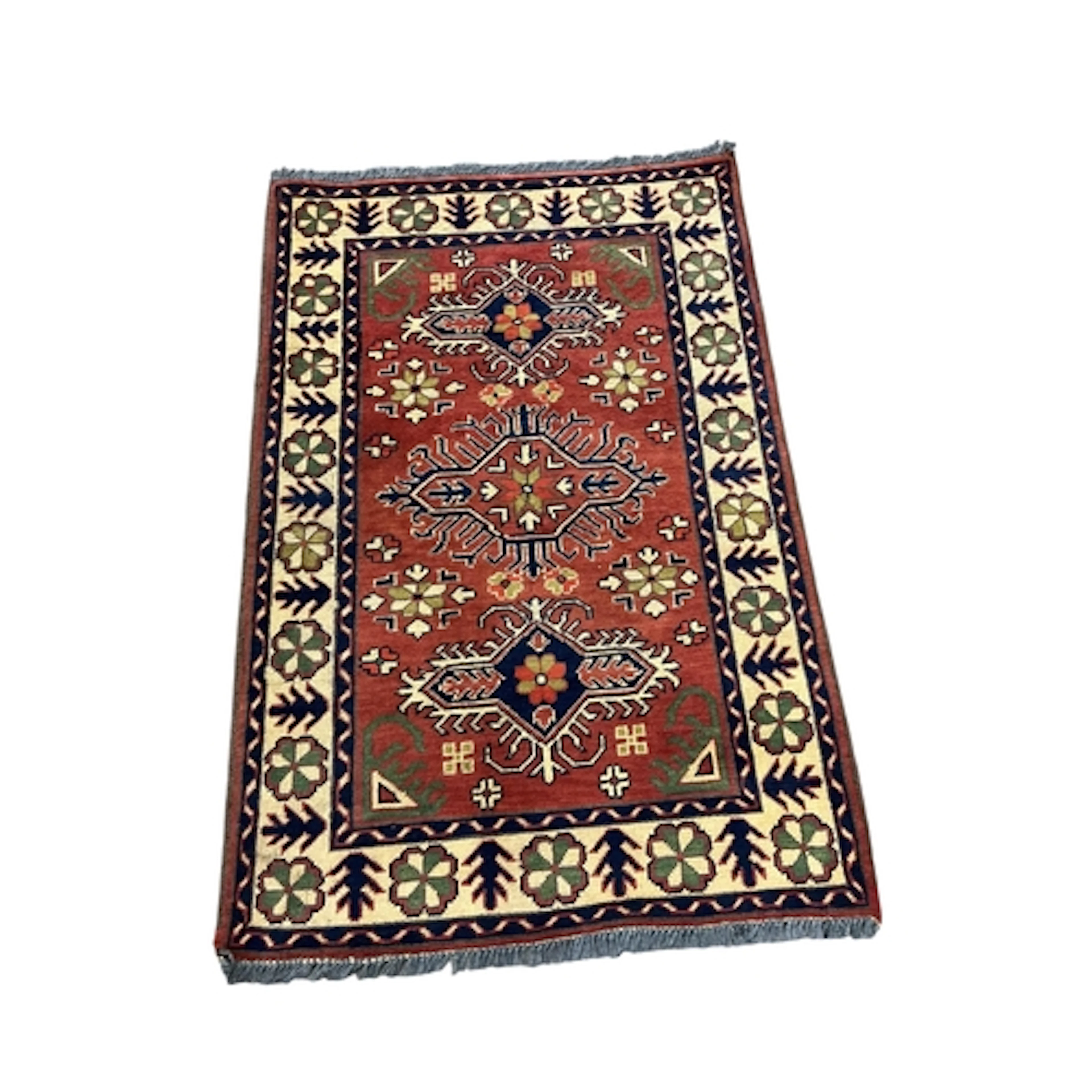 A modern Afghan Kazak design rug, 122 x 84cm