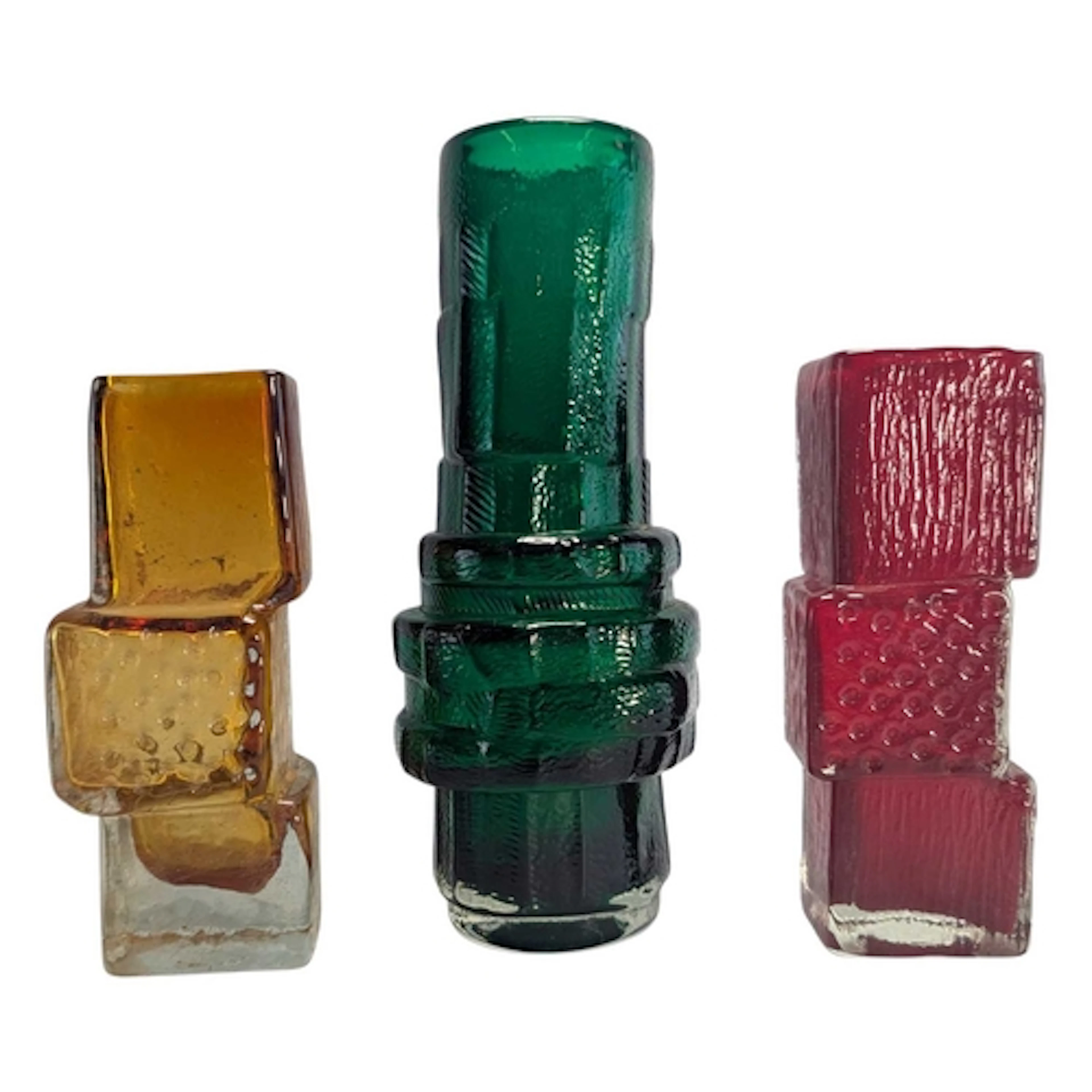 Manner of Whitefriars - a selection of three studio art glas...