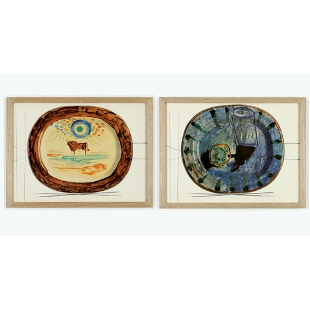 PABLO PICASSO (SPANISH, 1881-1973): CERAMIQUES A pair of qua...