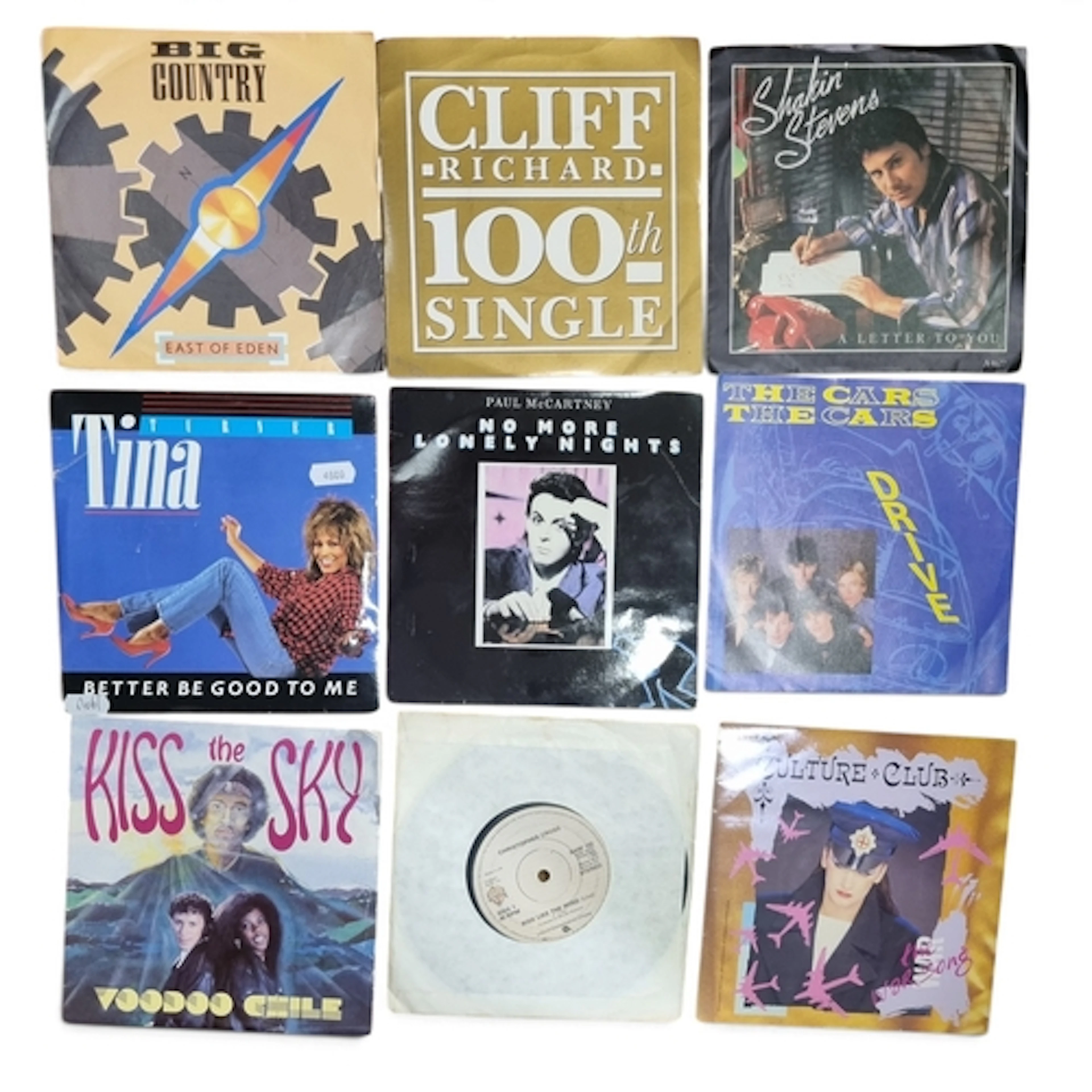 Thirty four Single Vinyls to include Tina Turner, Red Hurley...