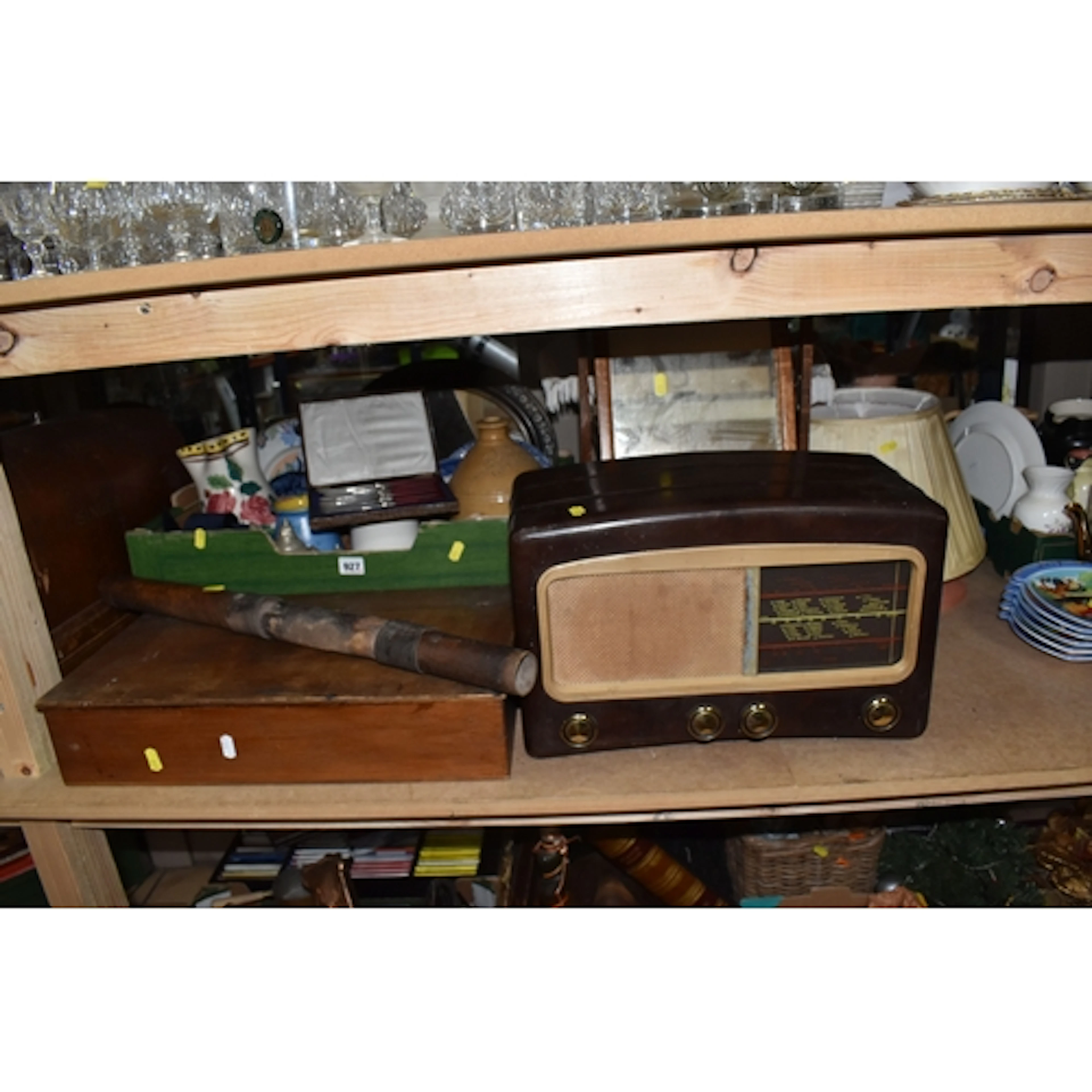 ONE BOX AND LOOSE VINTAGE SUNDRIES, a vintage tribal stitche...