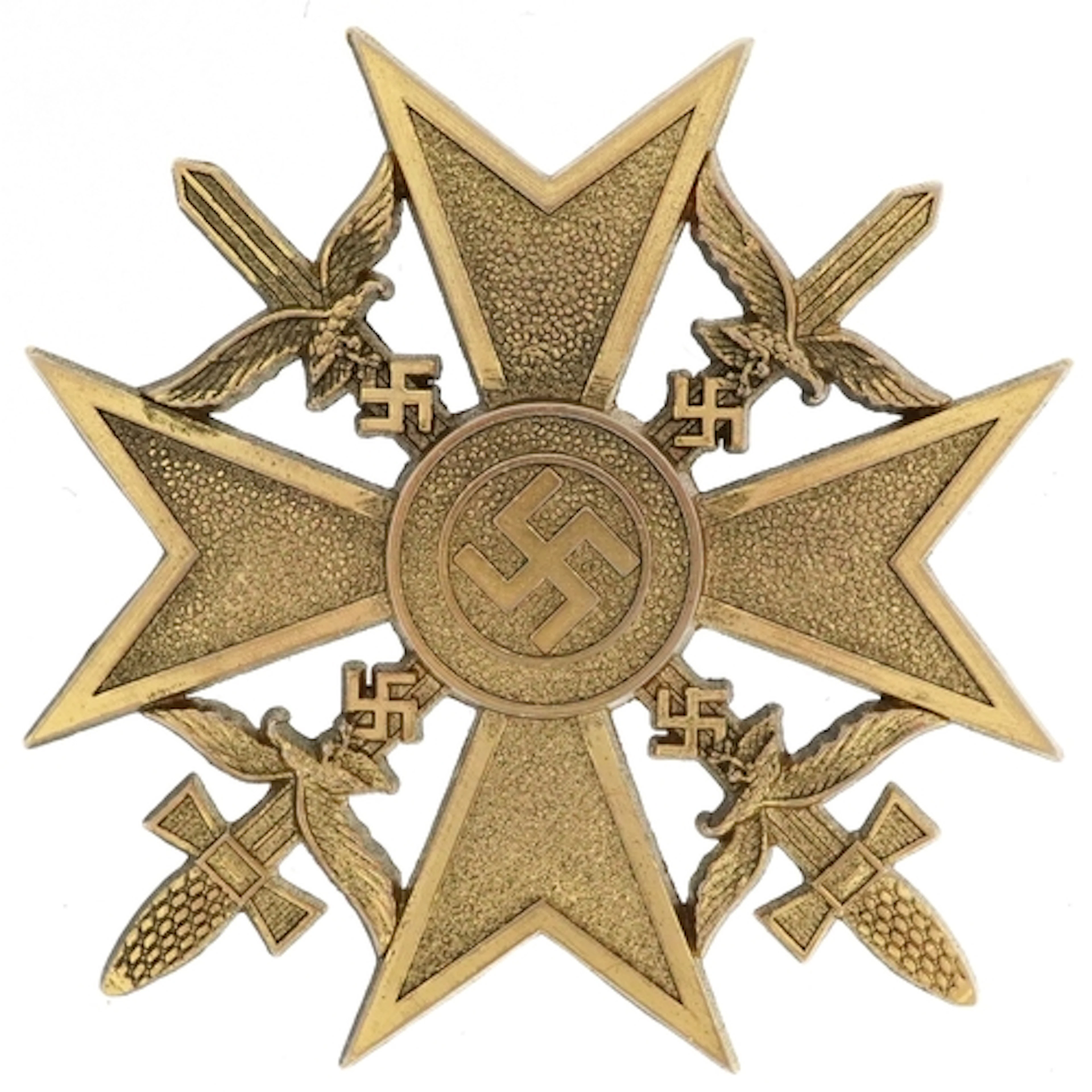 German military interest Spanish cross medal housed in a fit...