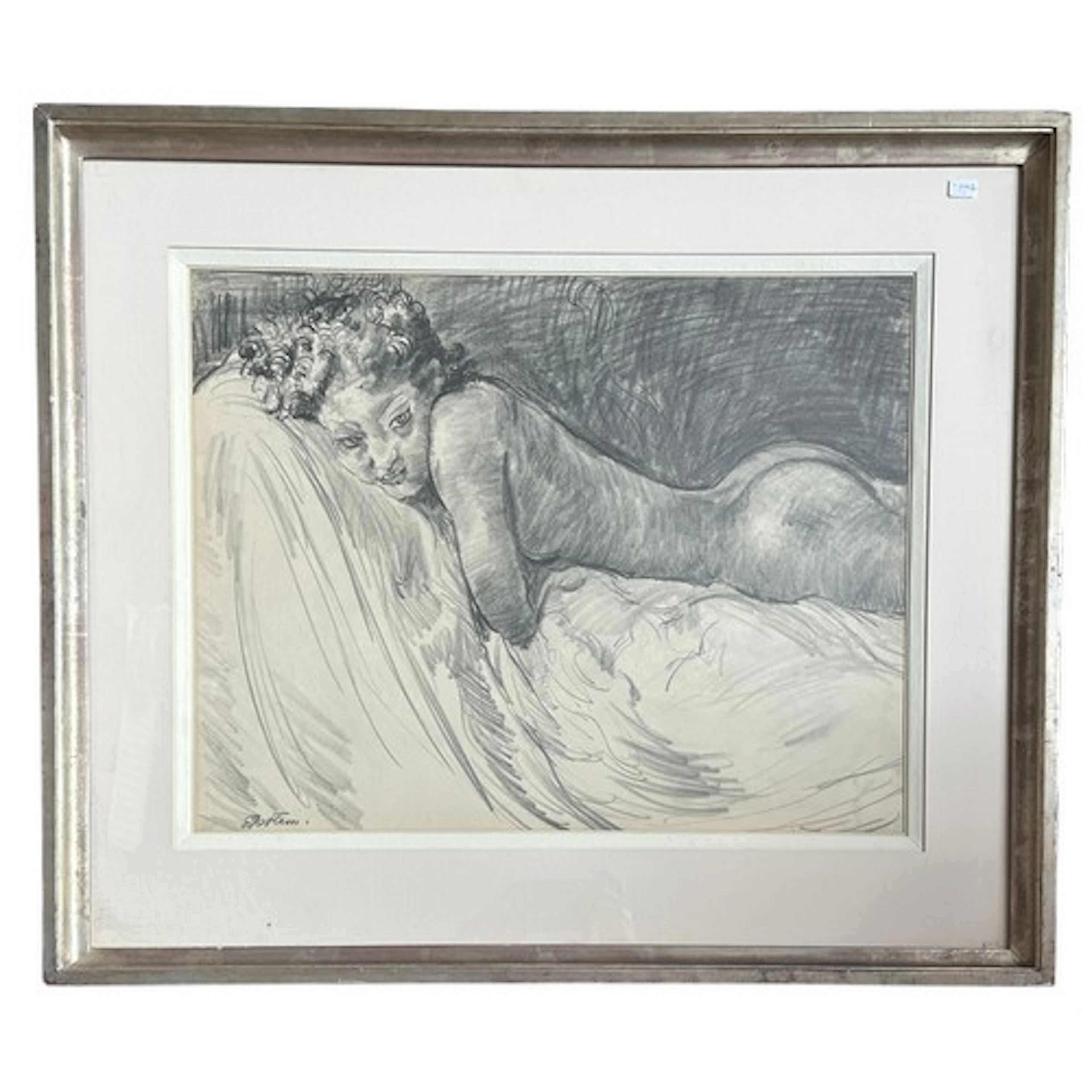 Sir Jacob Epstein, 1880-1959 reclining female, signed in pen...