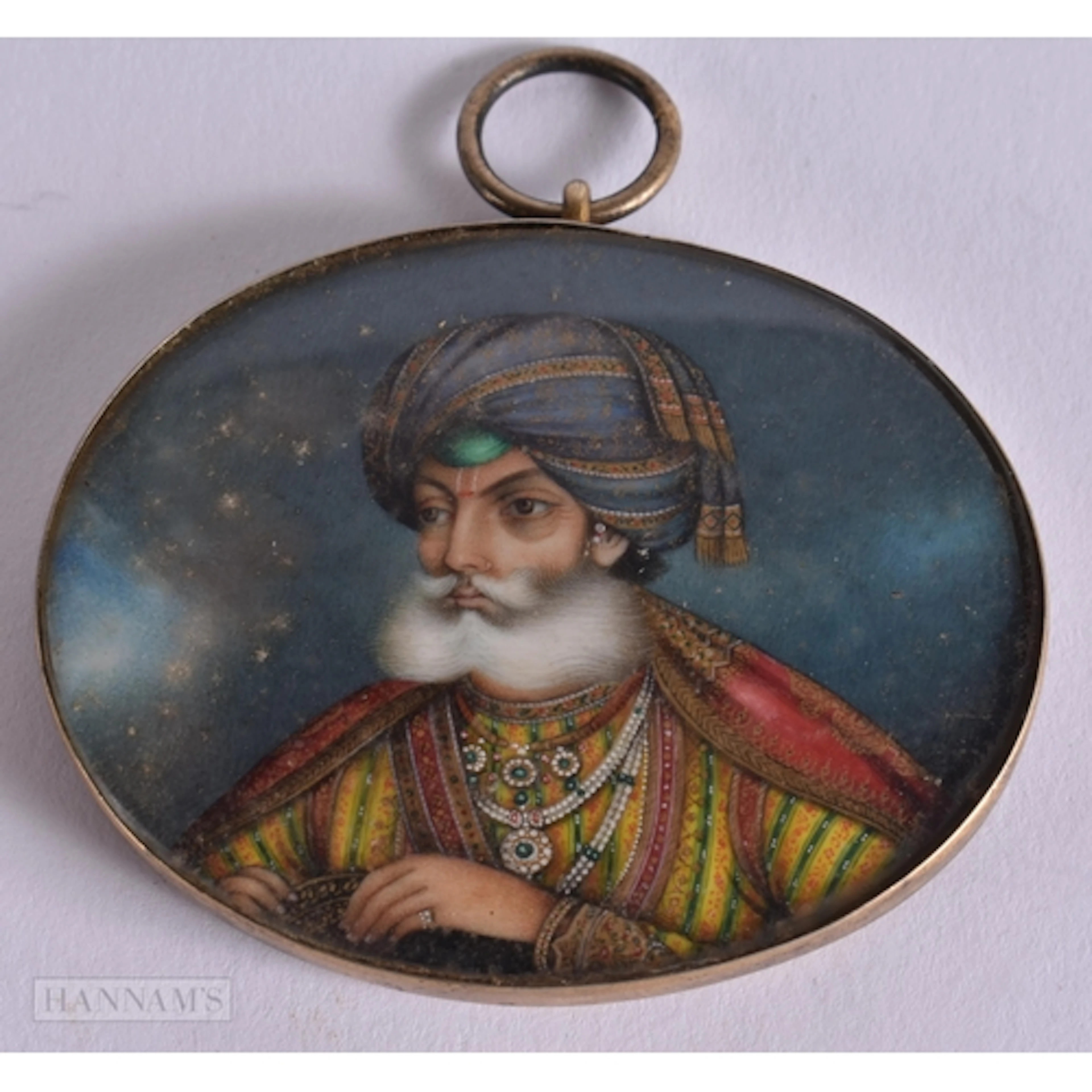 A 19th Century Indian Company School portrait miniature of G...