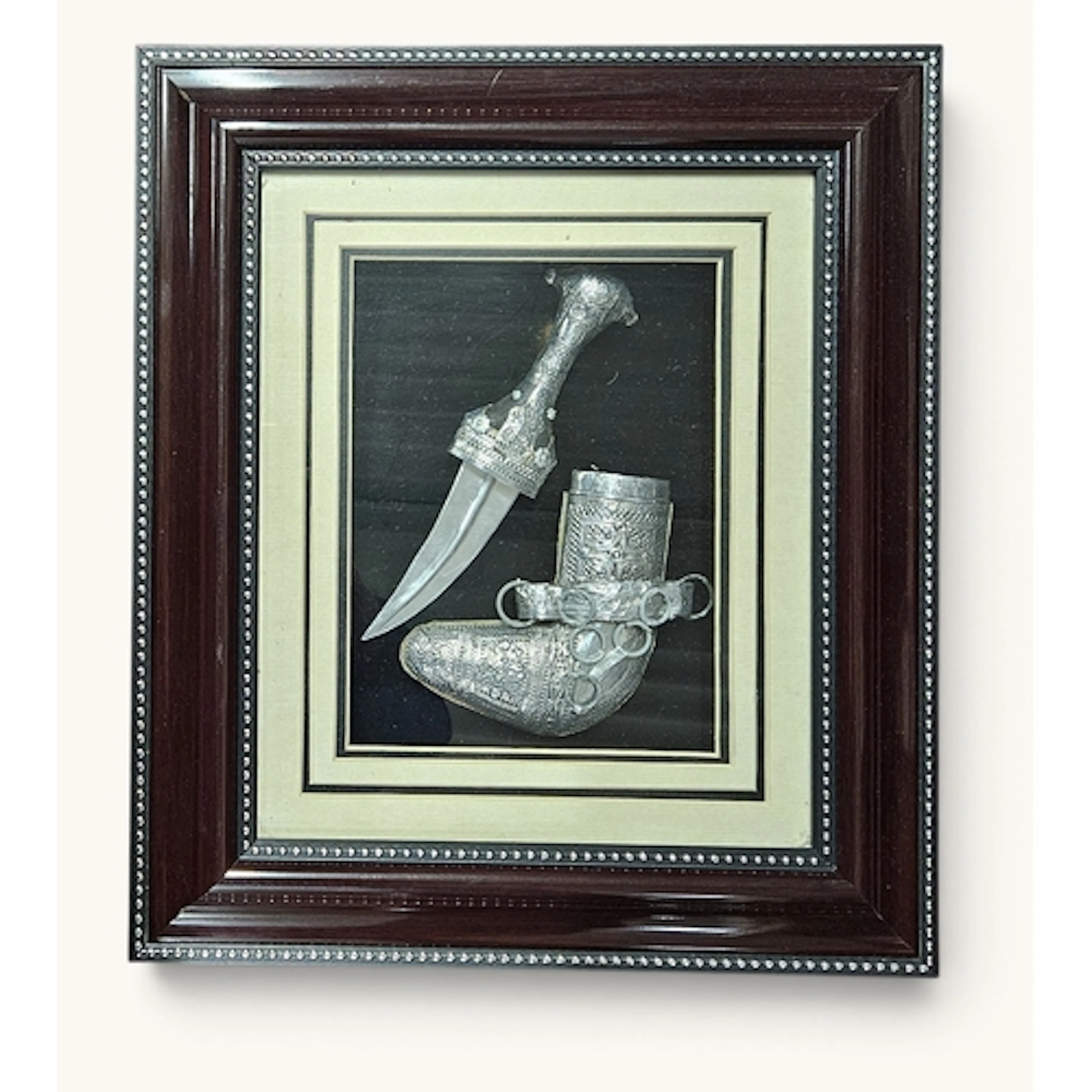 A framed Mixed Media of a Dagger. 38 x 33 cm approx.