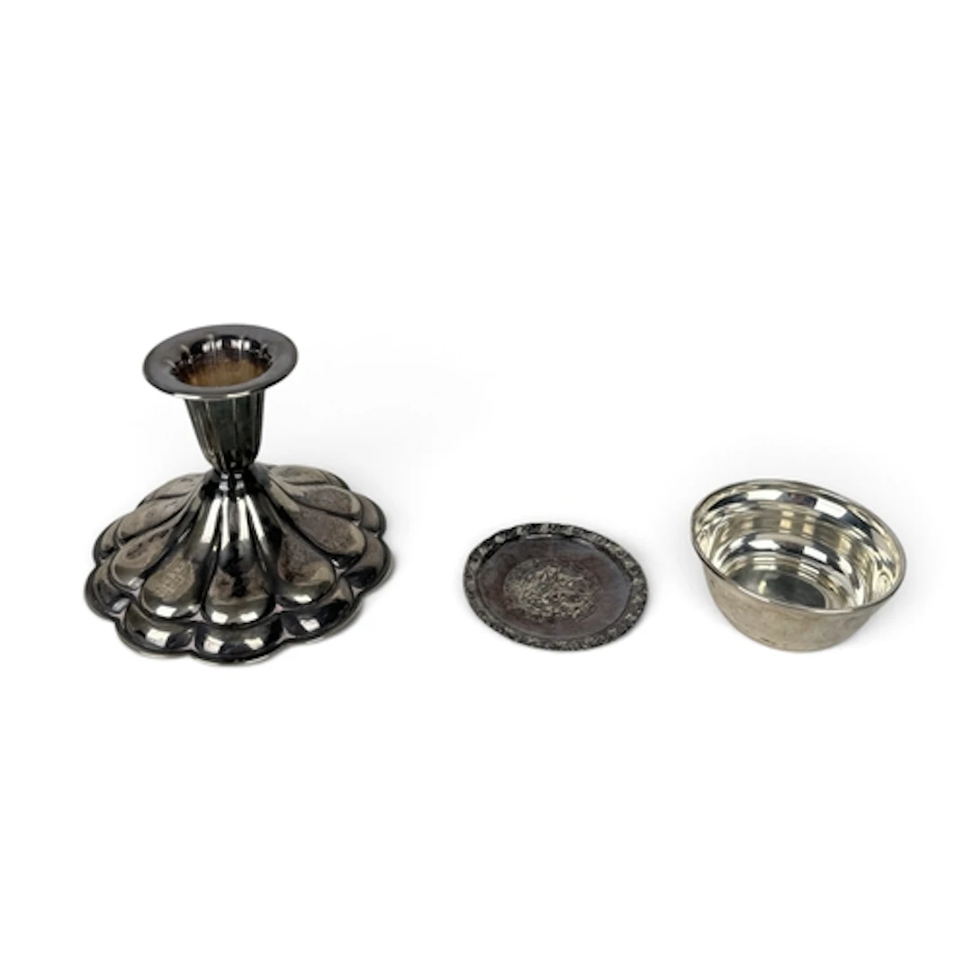 A DANISH SILVER DWARF CANDLESTICK, IN 17TH CENTURY STYLE Cop...